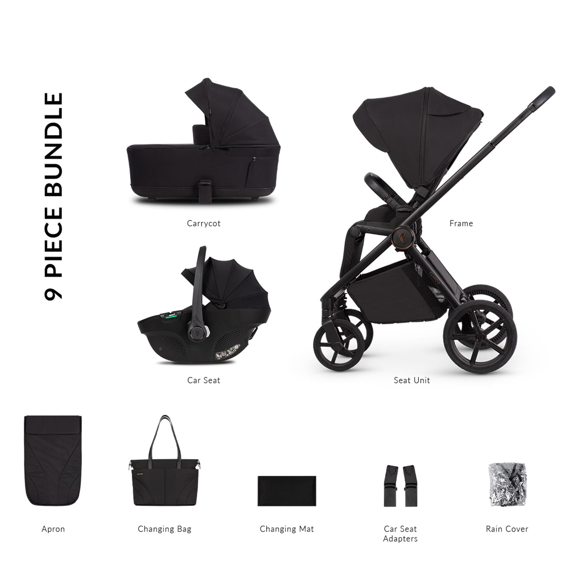 Venicci travel systems Venicci Claro 2 Comfort Bundle - Noir 2001410301