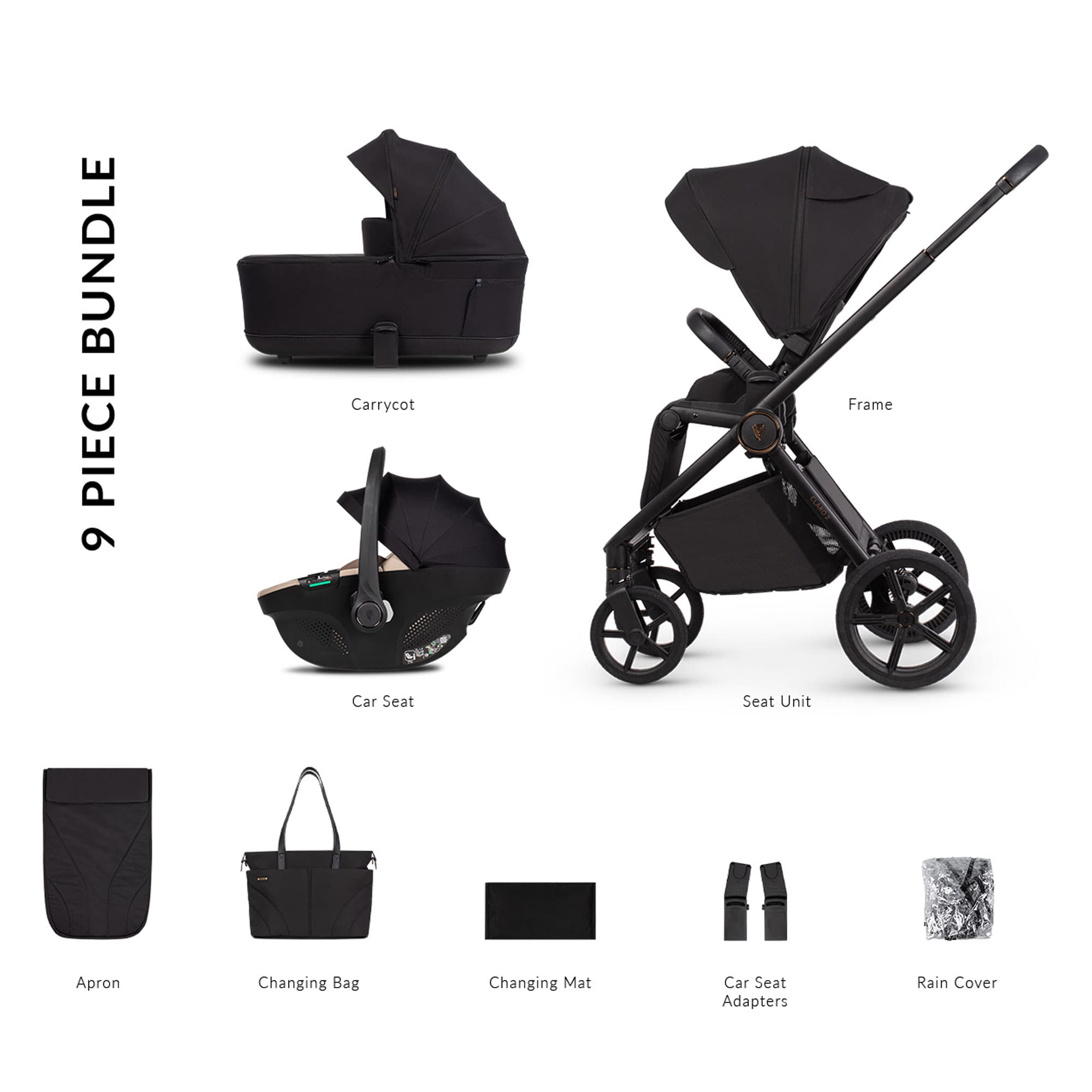 Venicci travel systems Venicci Claro 2 Comfort Bundle - Noir 2001420301
