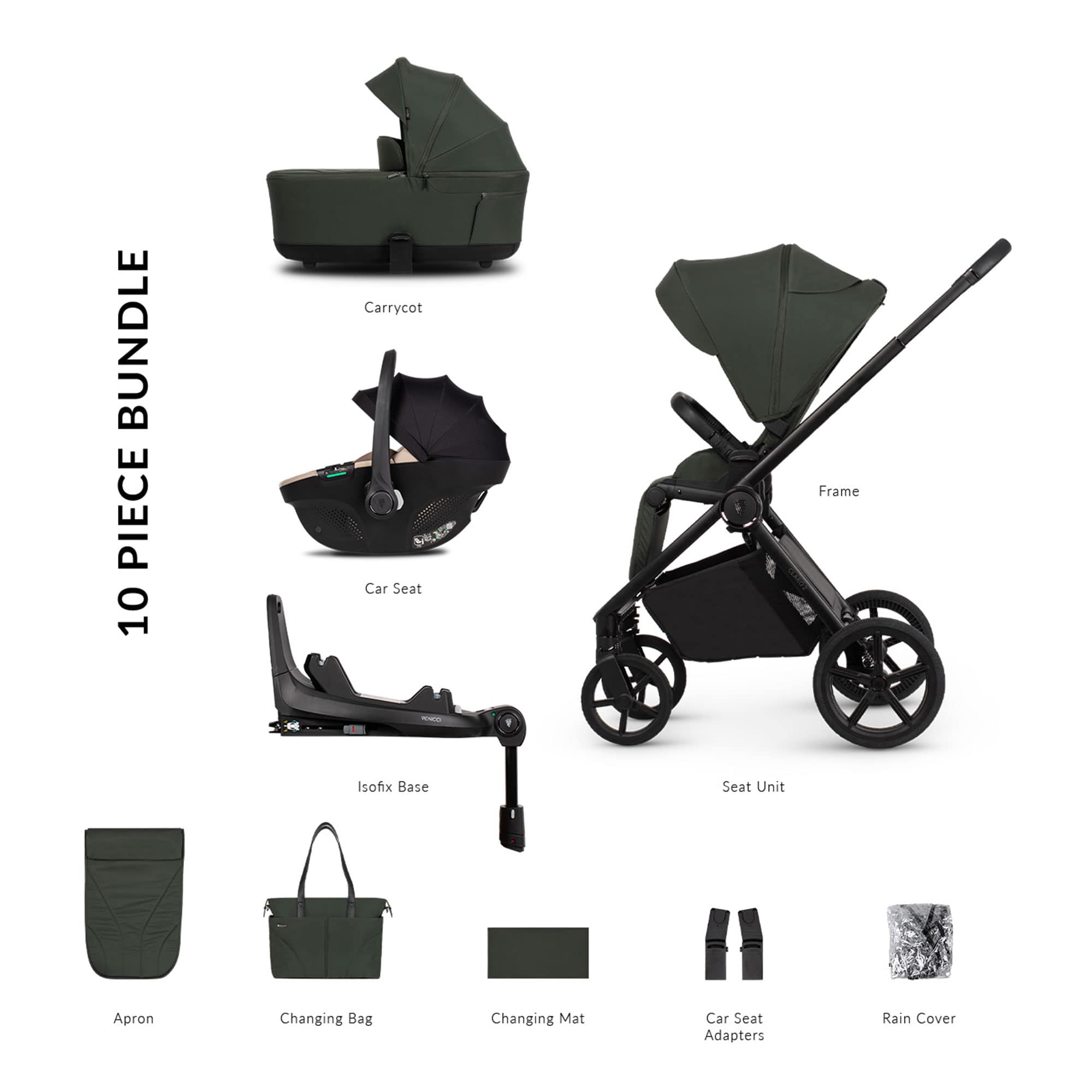 Venicci travel systems Venicci Claro 2 Luxury Bundle - Forest 2001420413