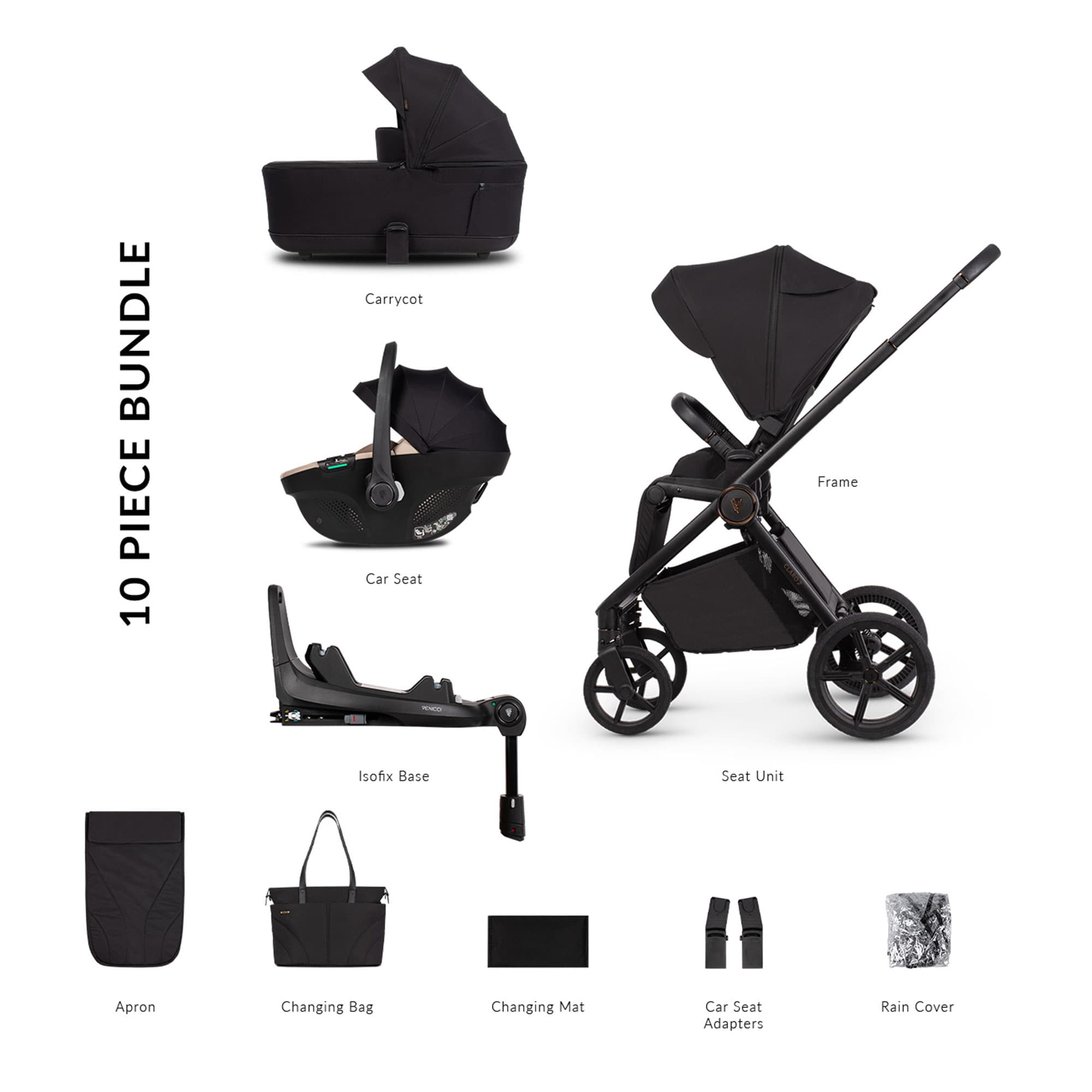 Venicci travel systems Venicci Claro 2 Luxury Bundle - Noir 2001420401