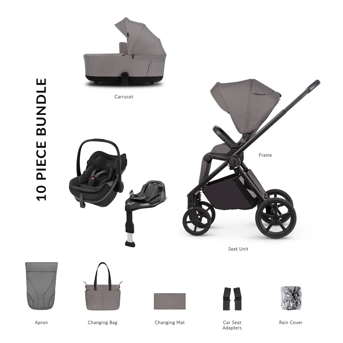 Venicci travel systems Venicci Claro 2 Maxi-Cosi Luxury Bundle - Fog 22788-FOG-3