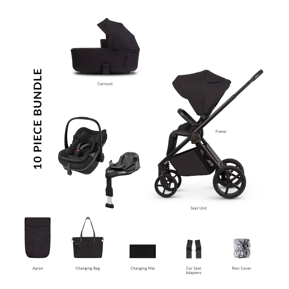 Venicci travel systems Venicci Claro 2 Maxi-Cosi Luxury Bundle - Noir 22788-NOI-3