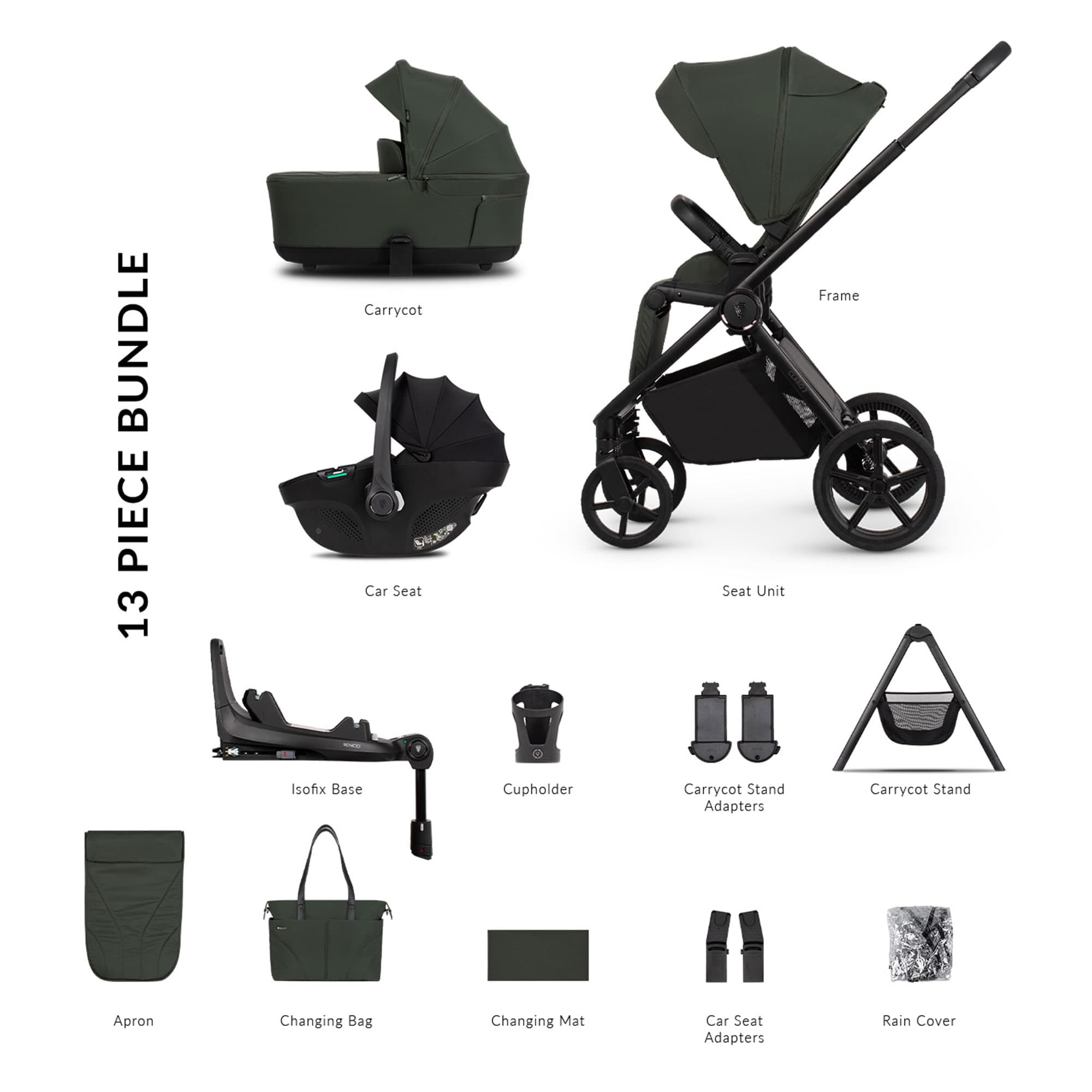 Venicci travel systems Venicci Claro 2 Ultimate Bundle - Forest 2001410513