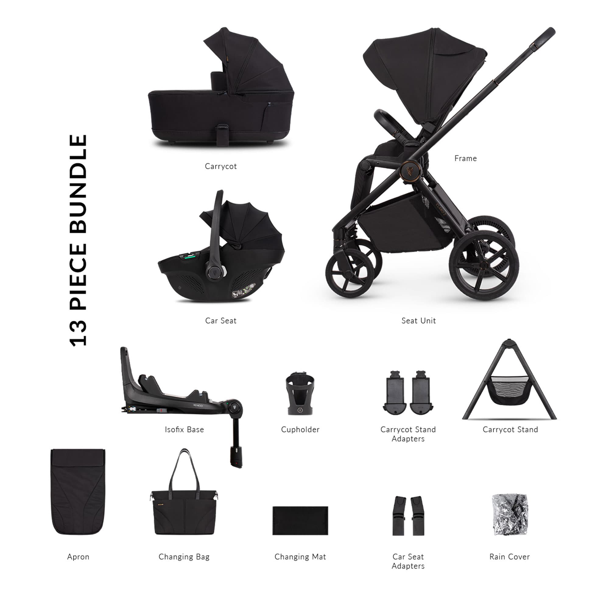 Venicci travel systems Venicci Claro 2 Ultimate Bundle - Noir 2001410501