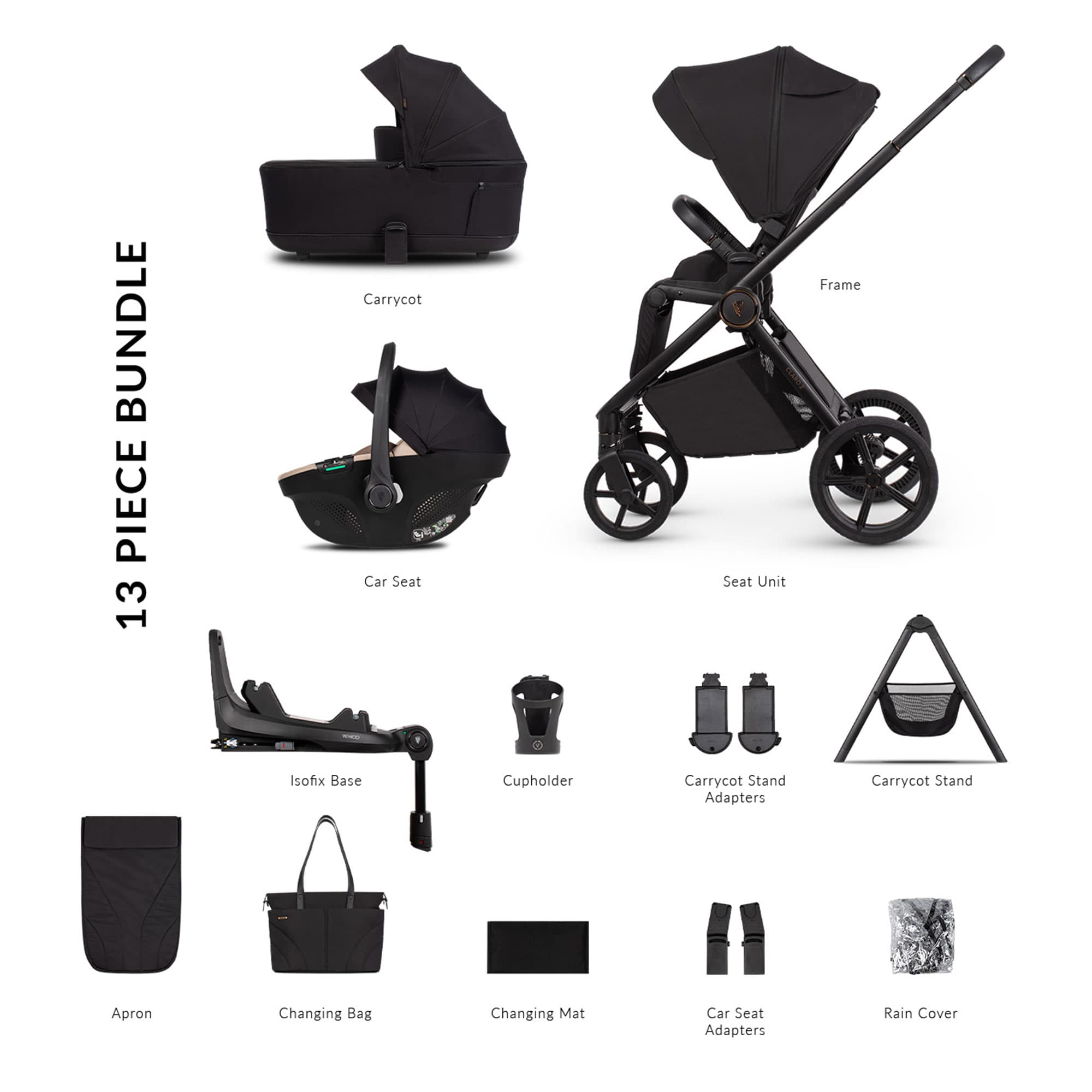 Venicci travel systems Venicci Claro 2 Ultimate Bundle - Noir 2001420501