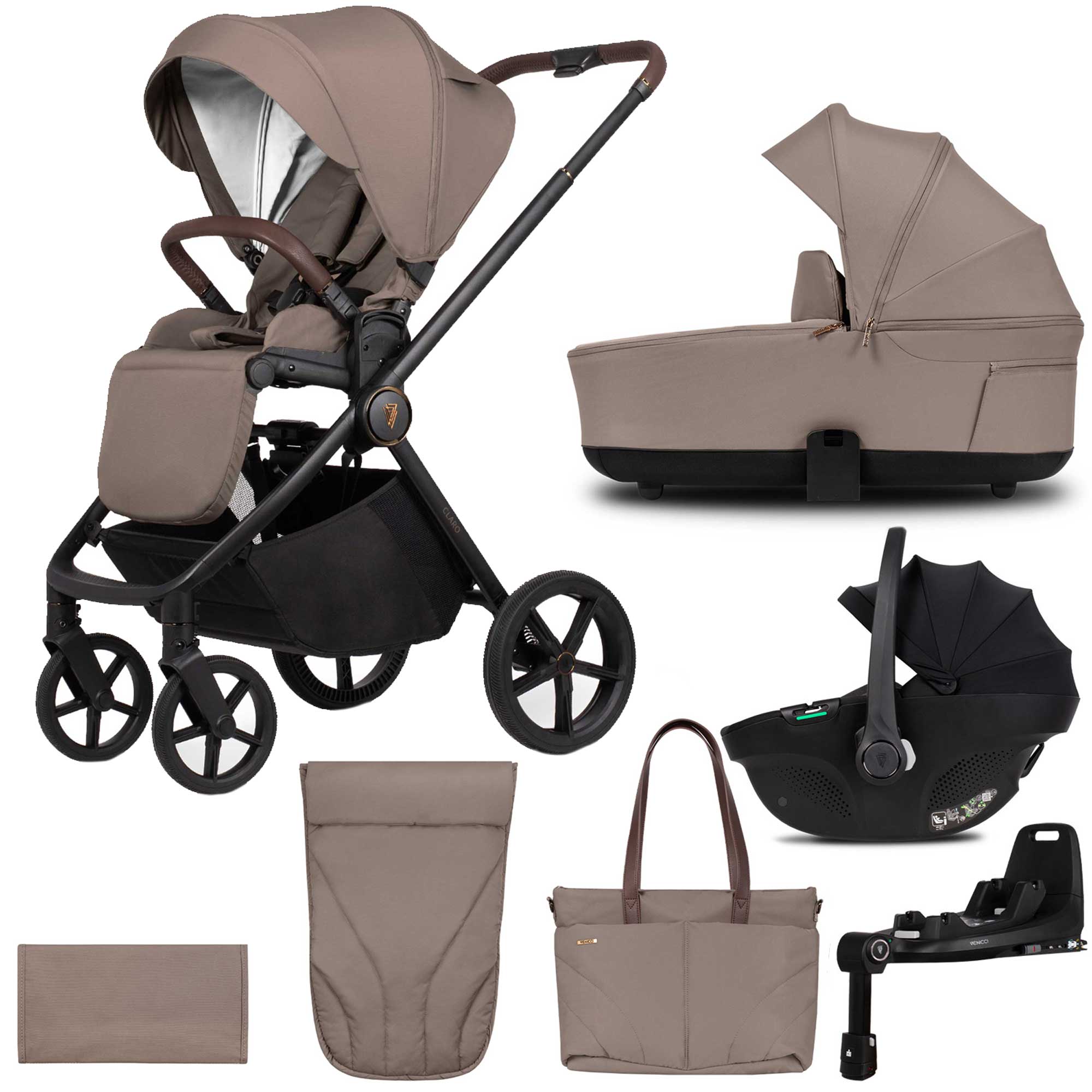 Venicci travel systems Venicci Claro 3 in 1 Travel System - Almond