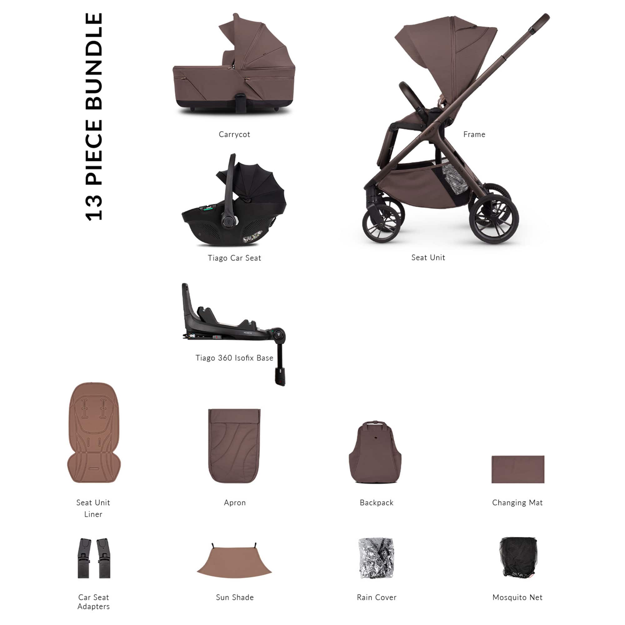 Venicci Travel Systems Venicci Tila Luxury Bundle - Noce 2001310410