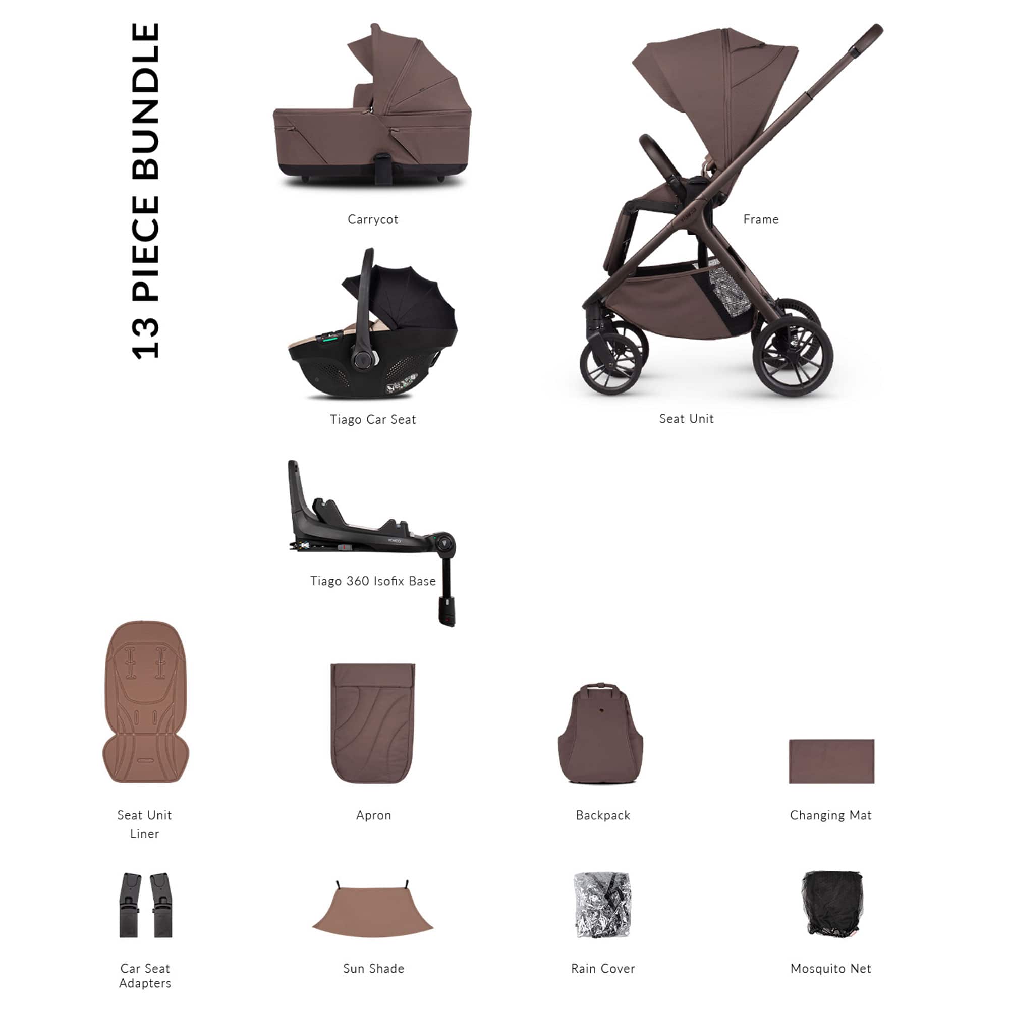 Venicci Travel Systems Venicci Tila Luxury Bundle - Noce 2001320410
