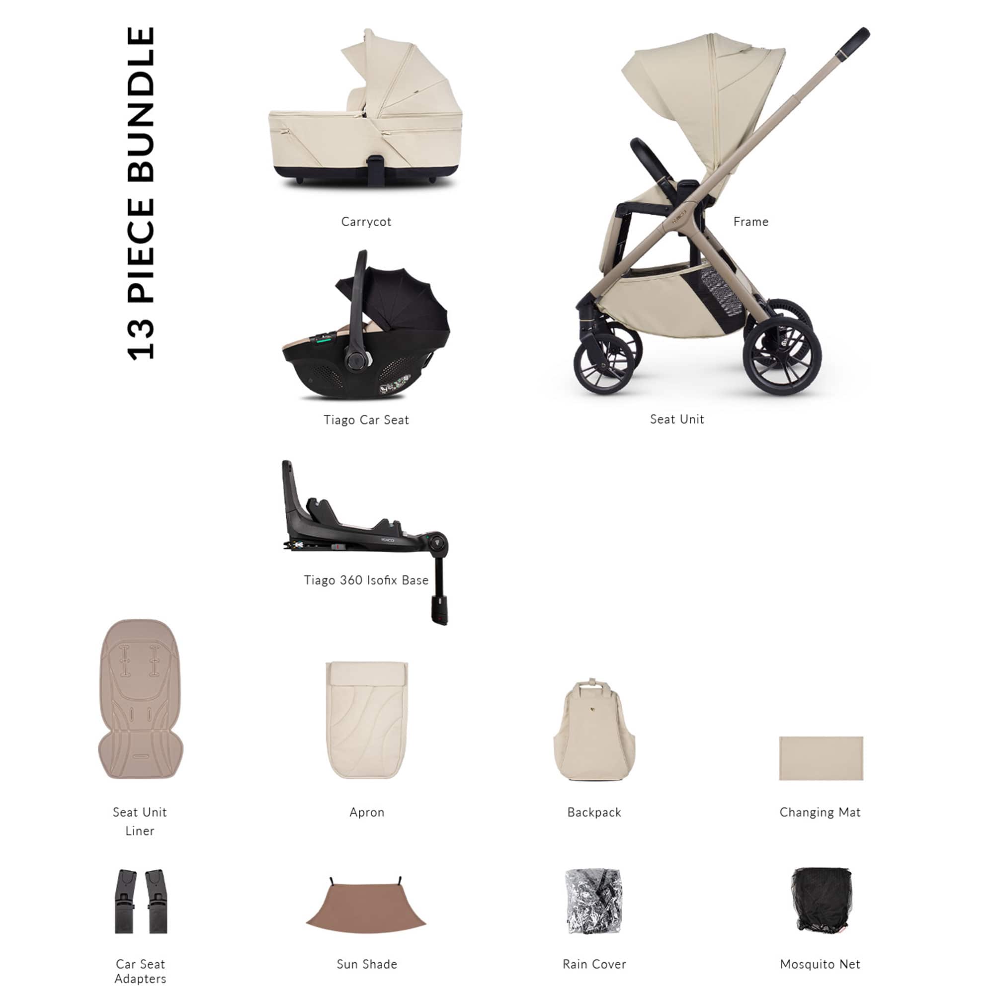 Venicci Travel Systems Venicci Tila Luxury Bundle - Sabbia 2001320411