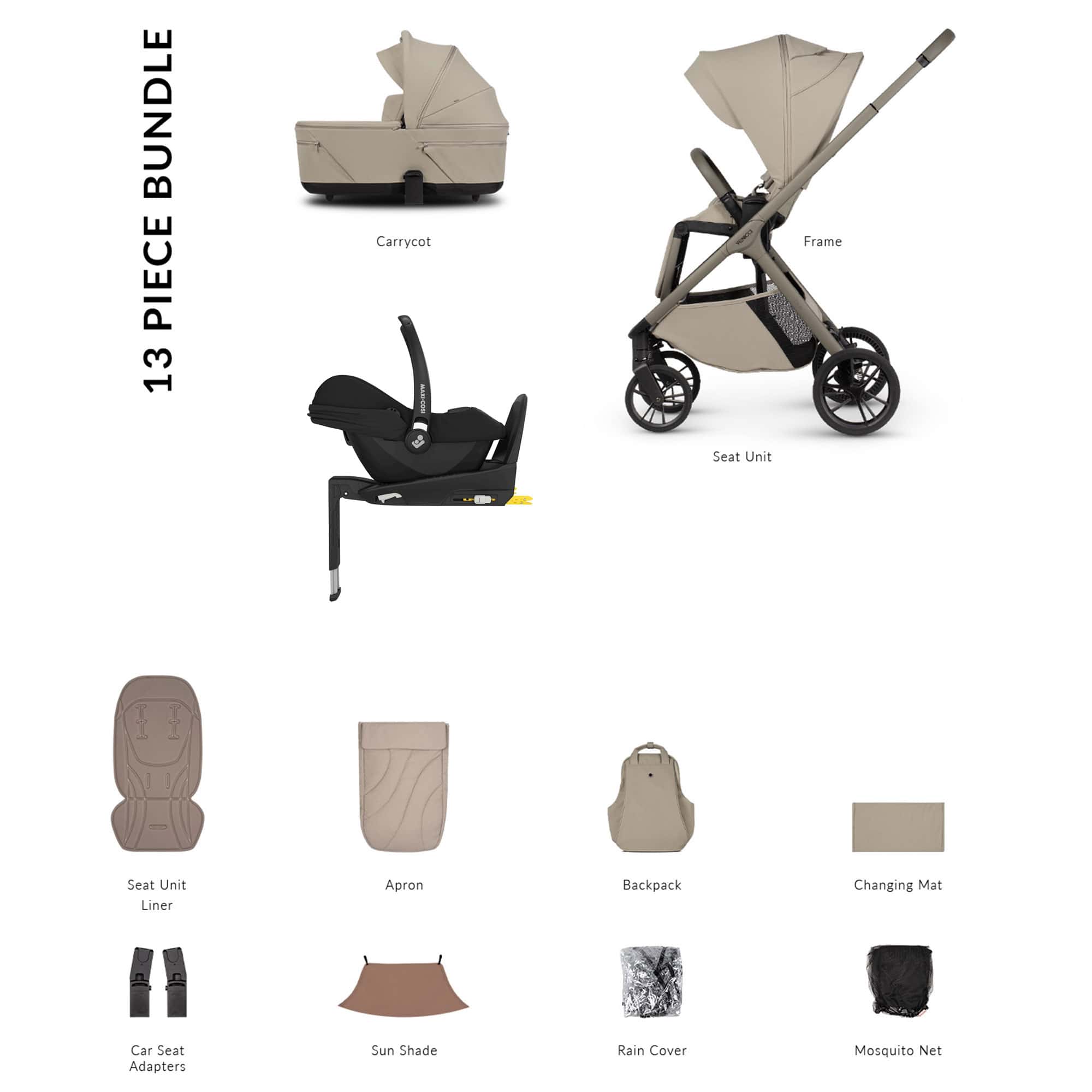 Venicci Travel Systems Venicci Tila Maxi-Cosi Luxury Bundle - Latte 22779-LAT