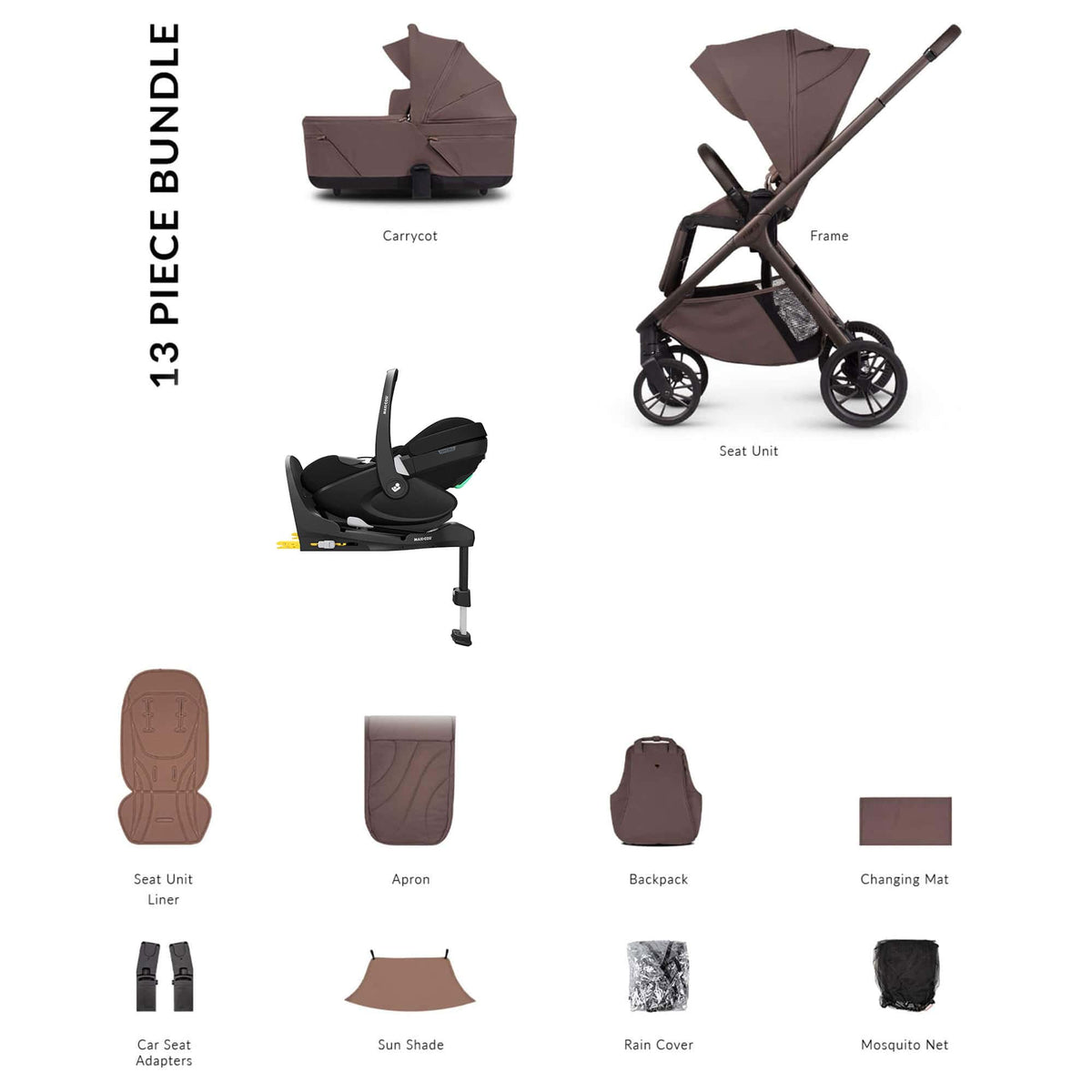 Venicci Travel Systems Venicci Tila Maxi-Cosi Luxury Bundle - Noce 22779-NOI-1