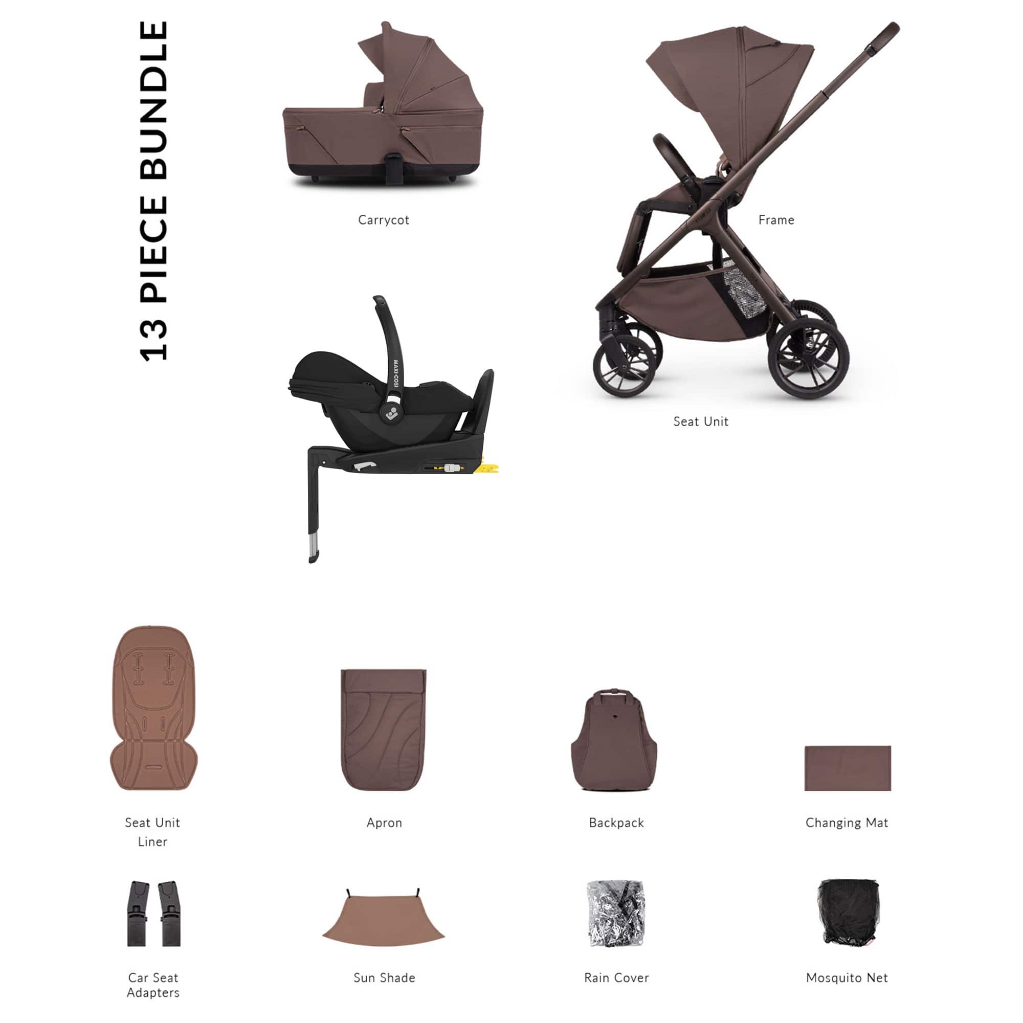 Venicci Travel Systems Venicci Tila Maxi-Cosi Luxury Bundle - Noce 22779-NOI