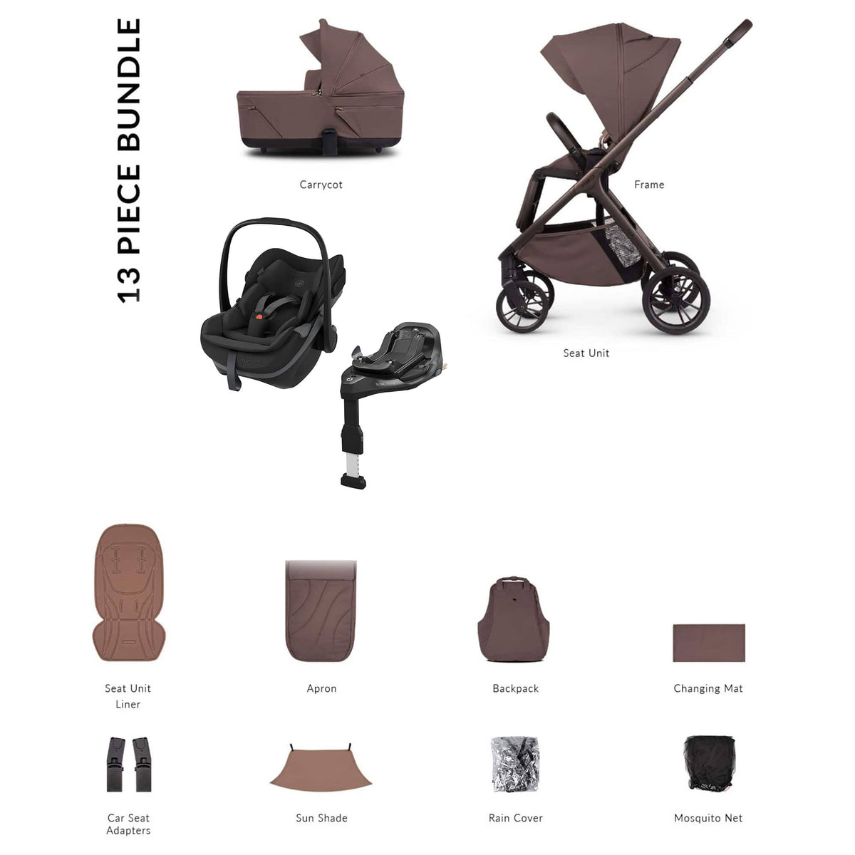 Venicci Travel Systems Venicci Tila Maxi-Cosi Luxury Bundle - Noce 22779-NOI-2