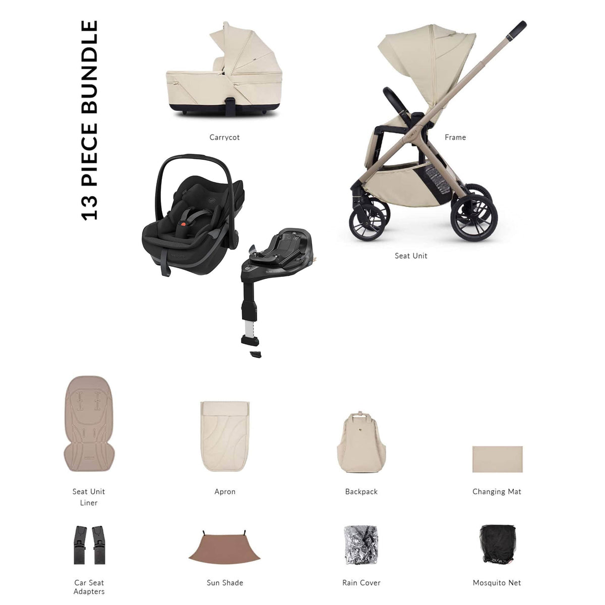 Venicci Travel Systems Venicci Tila Maxi-Cosi Luxury Bundle - Sabbia 22779-SAB-2