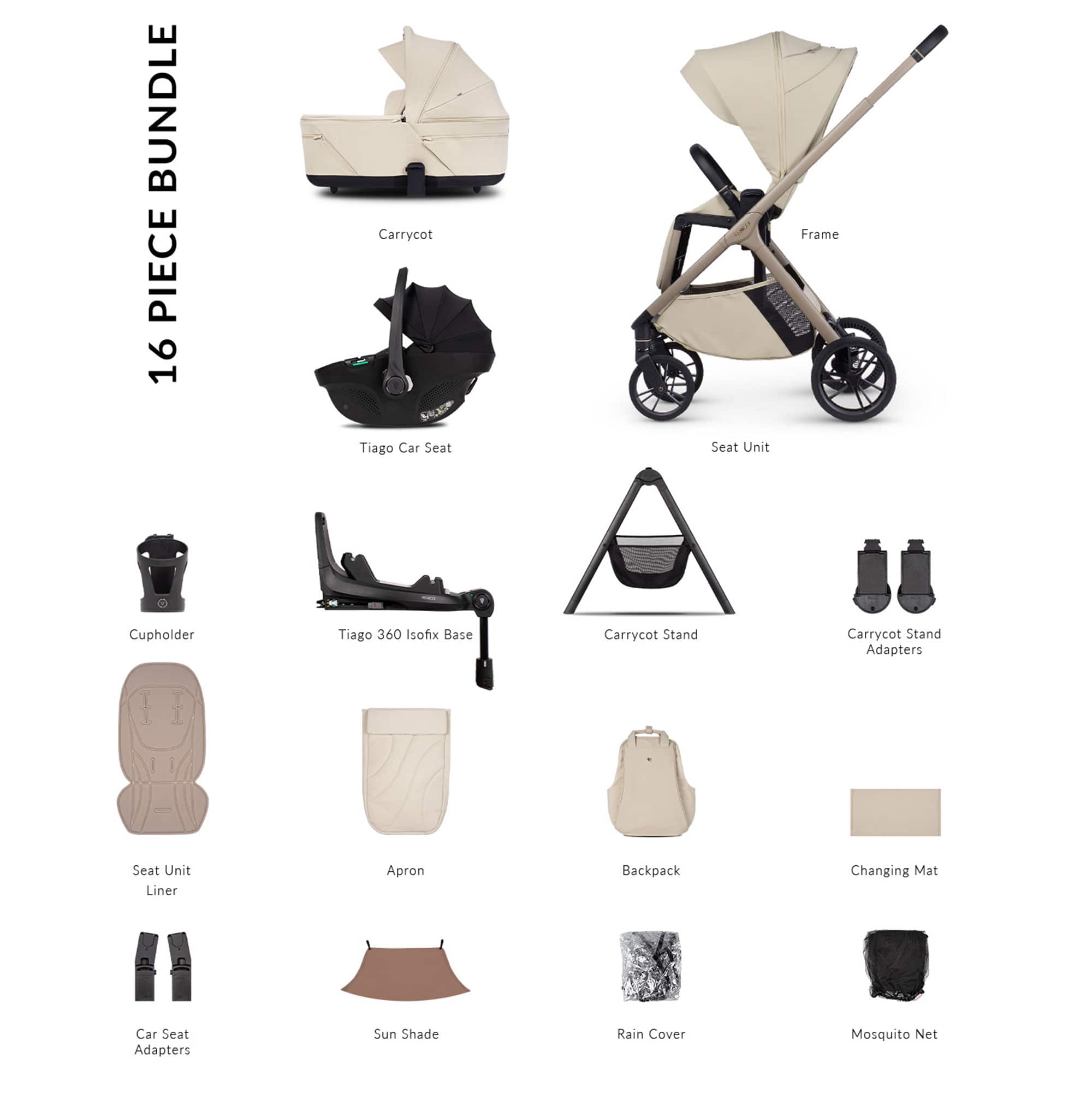 Venicci Travel Systems Venicci Tila Ultimate Bundle - Sabbia 2001310511