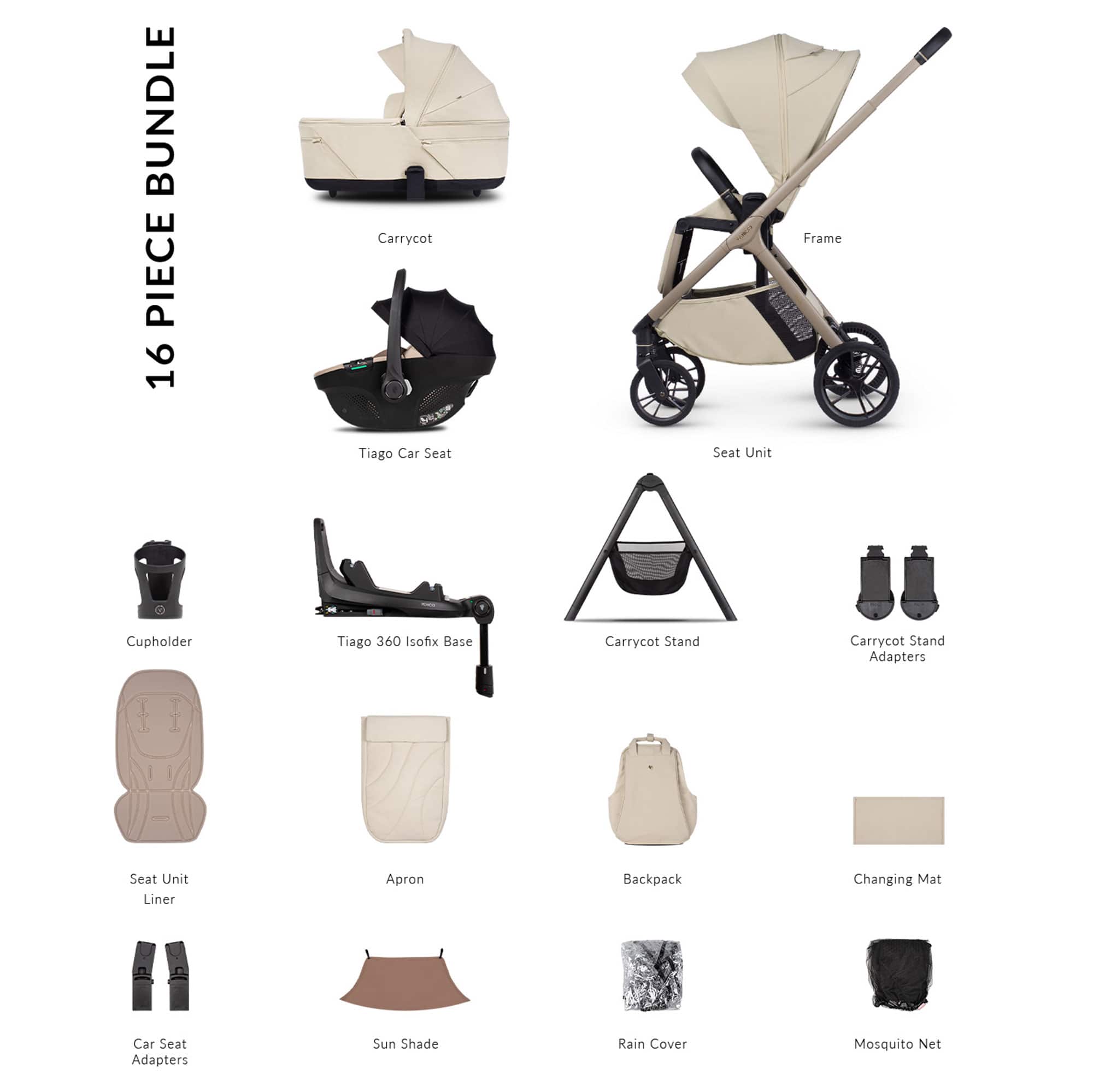 Venicci Travel Systems Venicci Tila Ultimate Bundle - Sabbia 2001320511
