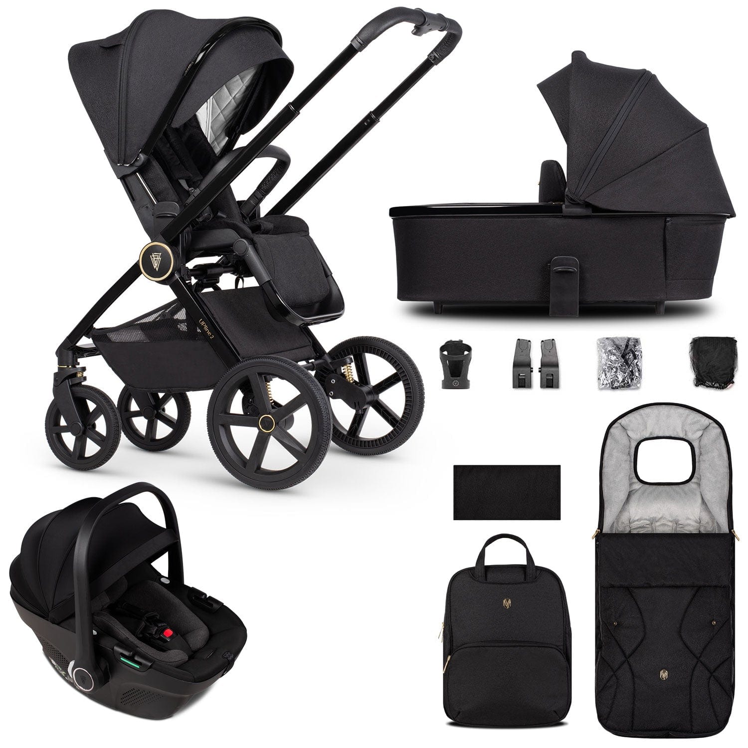 Venicci travel systems Venicci Tinum Upline 2 3 in 1 Travel System - All Black 2001110301