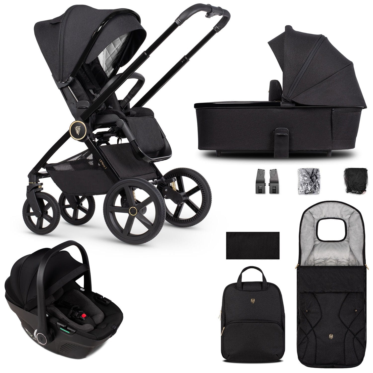 Venicci travel systems Venicci Tinum Upline 2 3 in 1 Travel System - All Black 2001110301