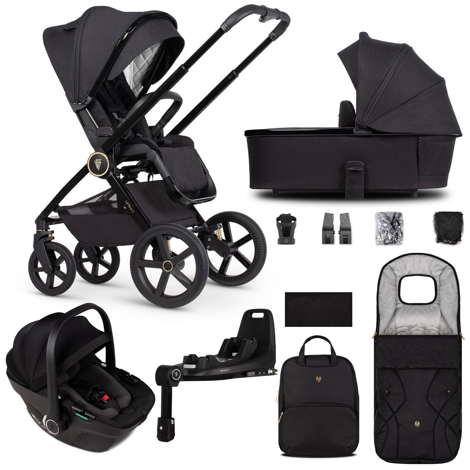 Venicci travel systems Venicci Tinum Upline 2 3 in 1 Travel System - All Black 2001110401