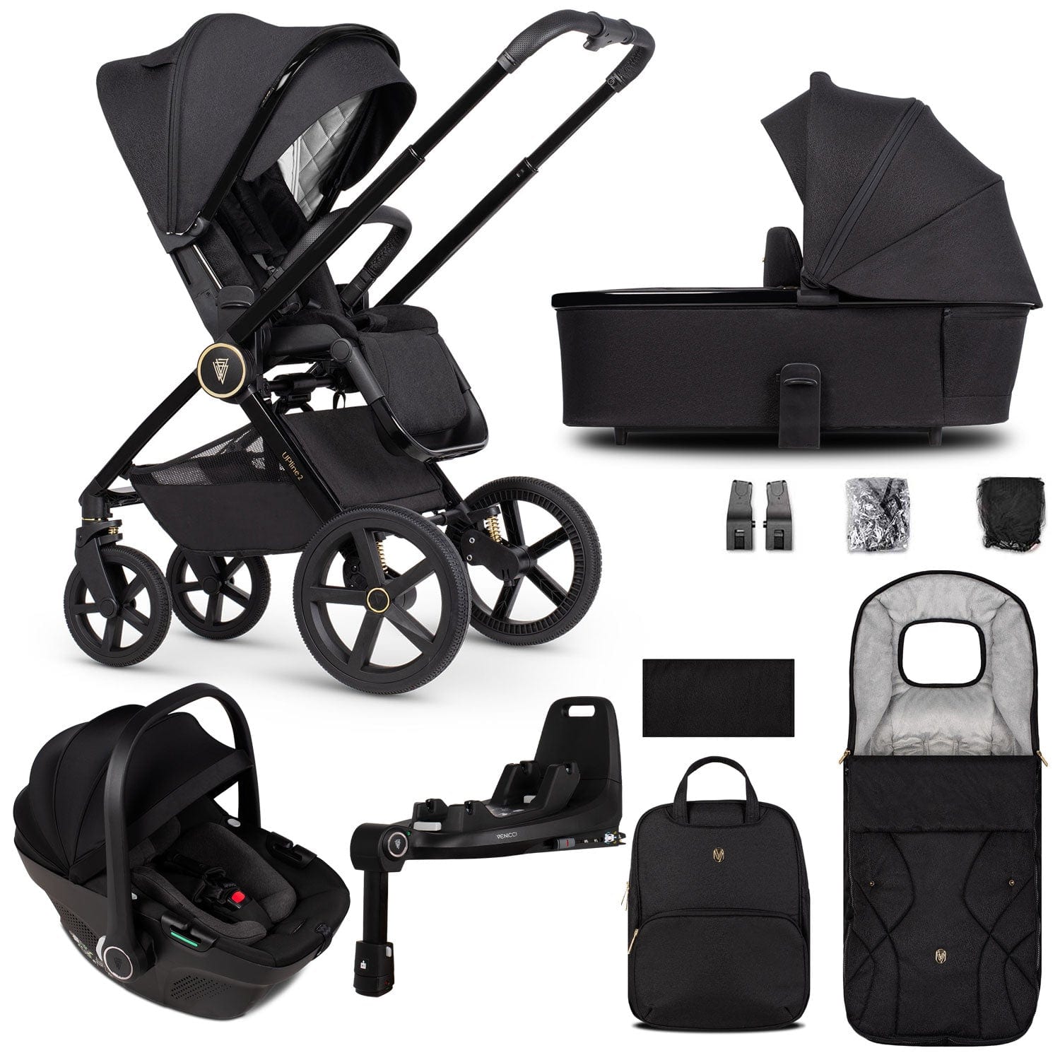 Venicci travel systems Venicci Tinum Upline 2 3 in 1 Travel System - All Black 2001110401