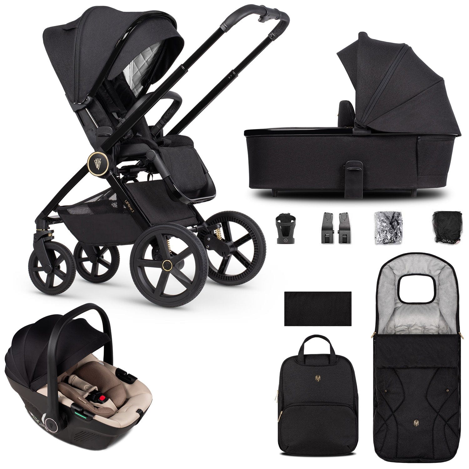 Venicci travel systems Venicci Tinum Upline 2 3 in 1 Travel System - All Black 2001120301
