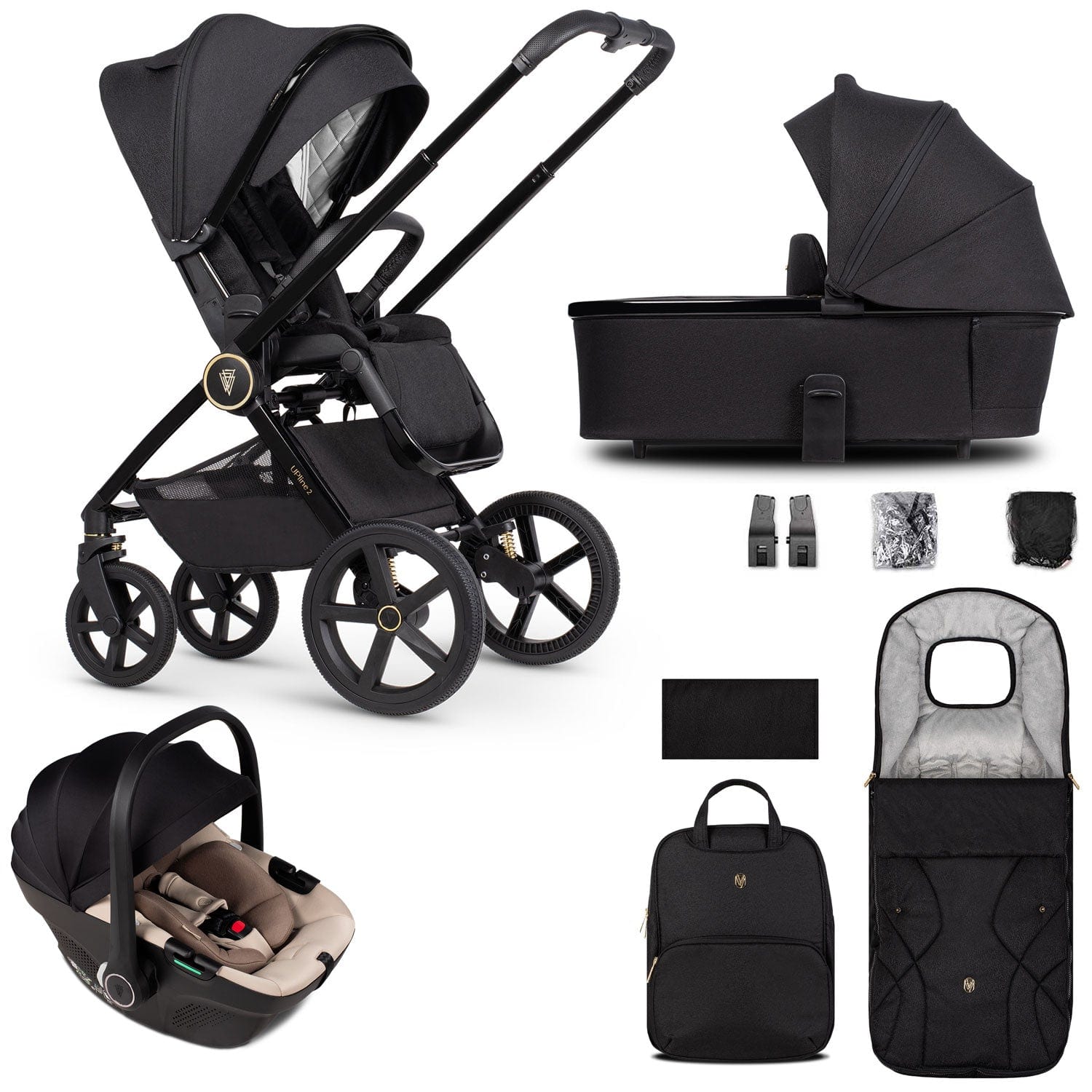 Venicci travel systems Venicci Tinum Upline 2 3 in 1 Travel System - All Black 2001120301