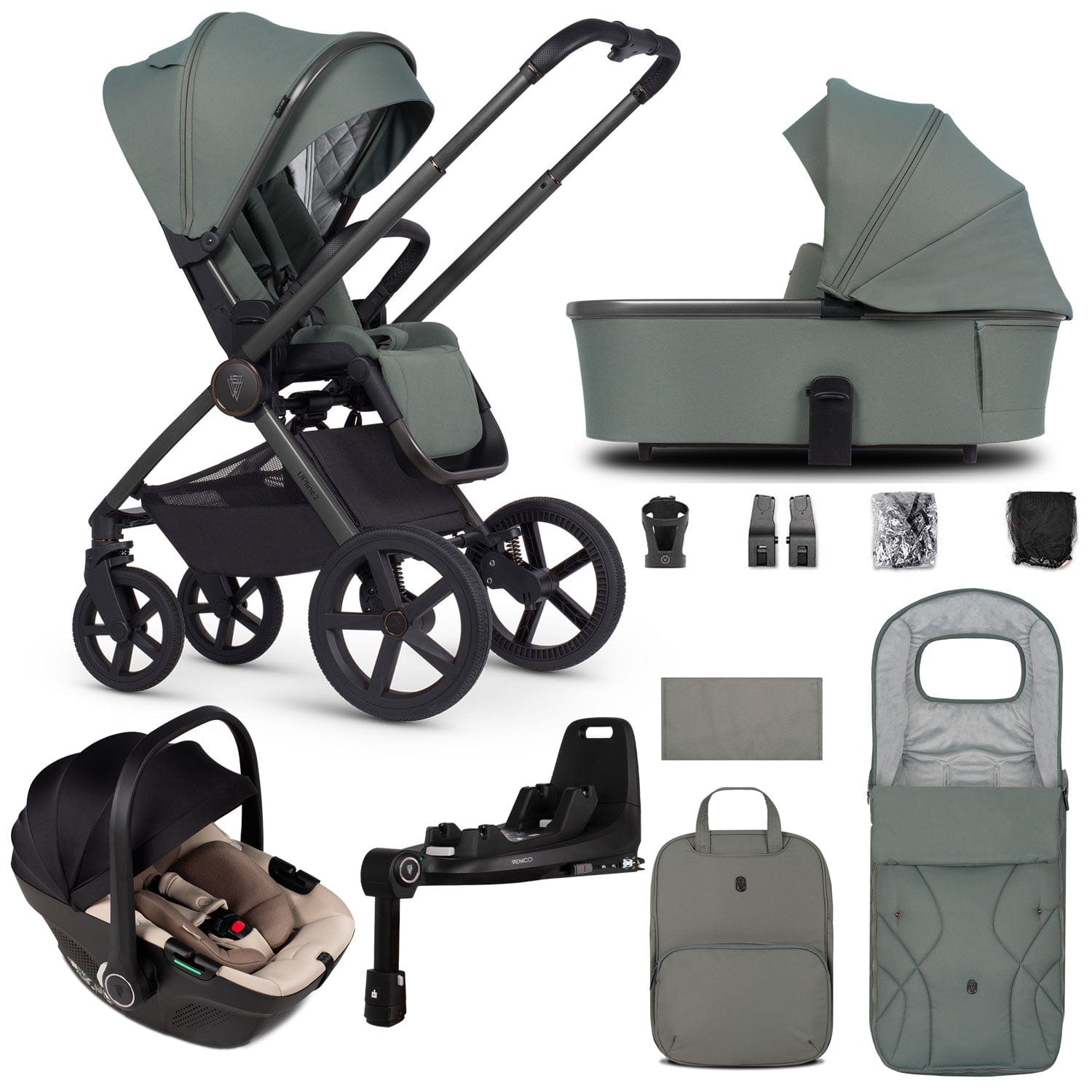 Venicci travel systems Venicci Tinum Upline 2 3 in 1 Travel System - Aloe 2001120413