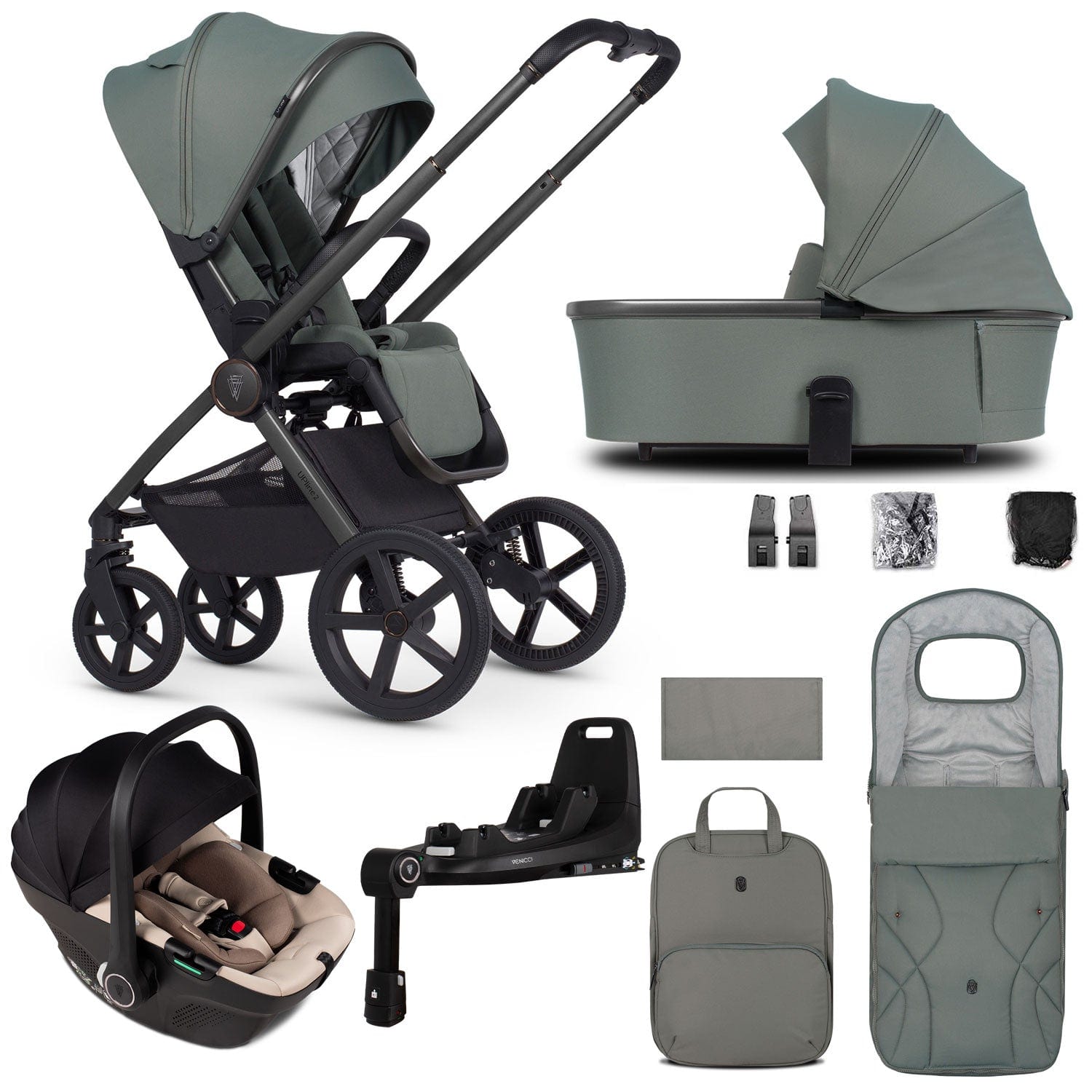 Venicci travel systems Venicci Tinum Upline 2 3 in 1 Travel System - Aloe 2001120413