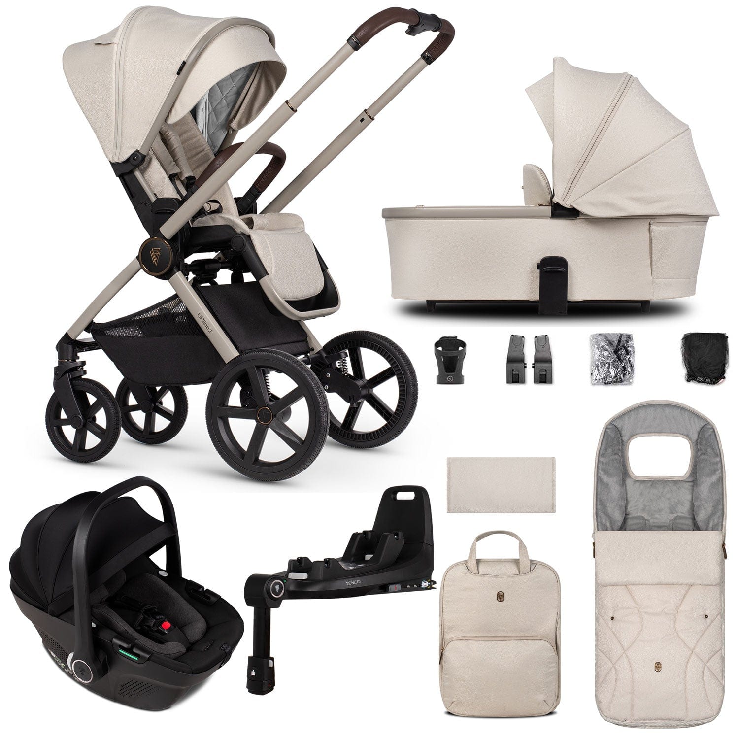 Venicci travel systems Venicci Tinum Upline 2 3 in 1 Travel System - Stone Beige 2001110411