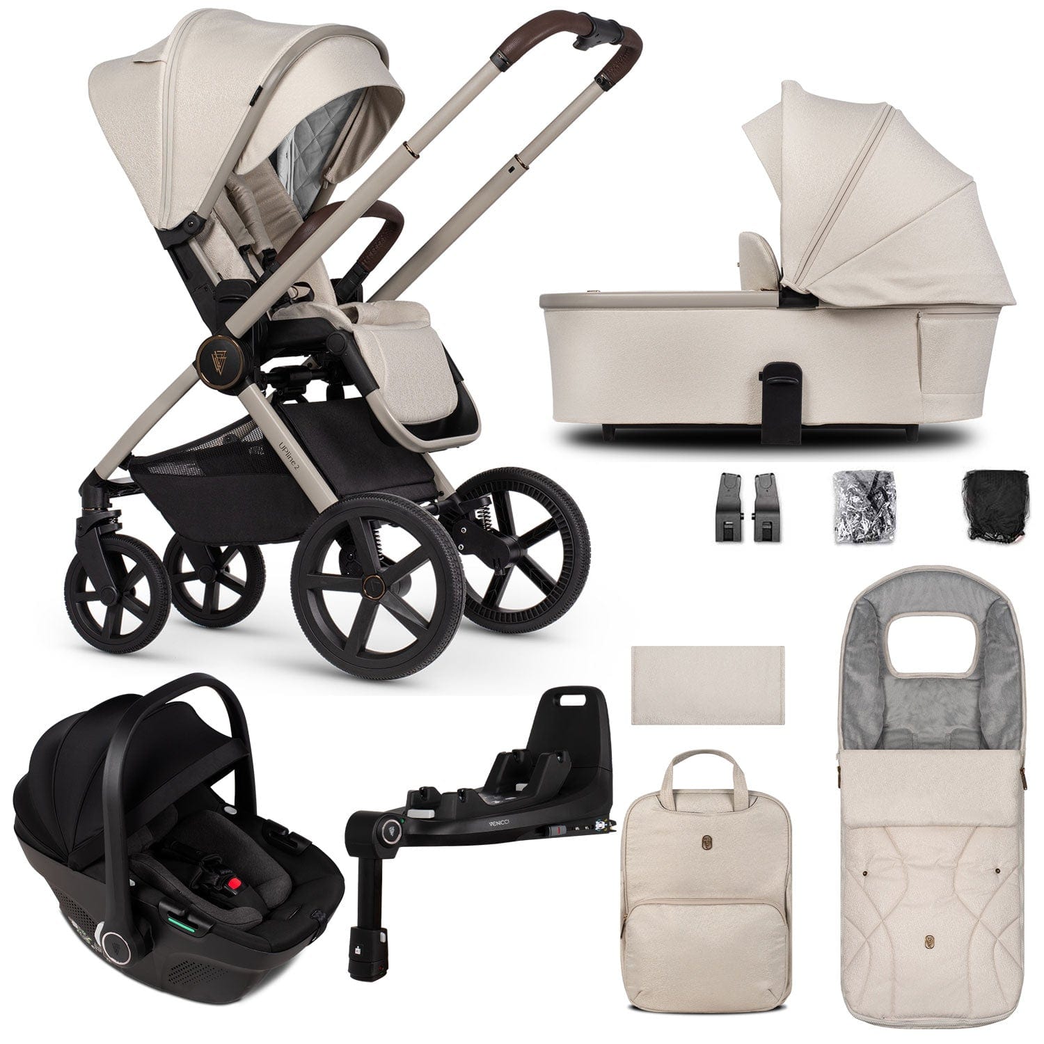 Venicci travel systems Venicci Tinum Upline 2 3 in 1 Travel System - Stone Beige 2001110411