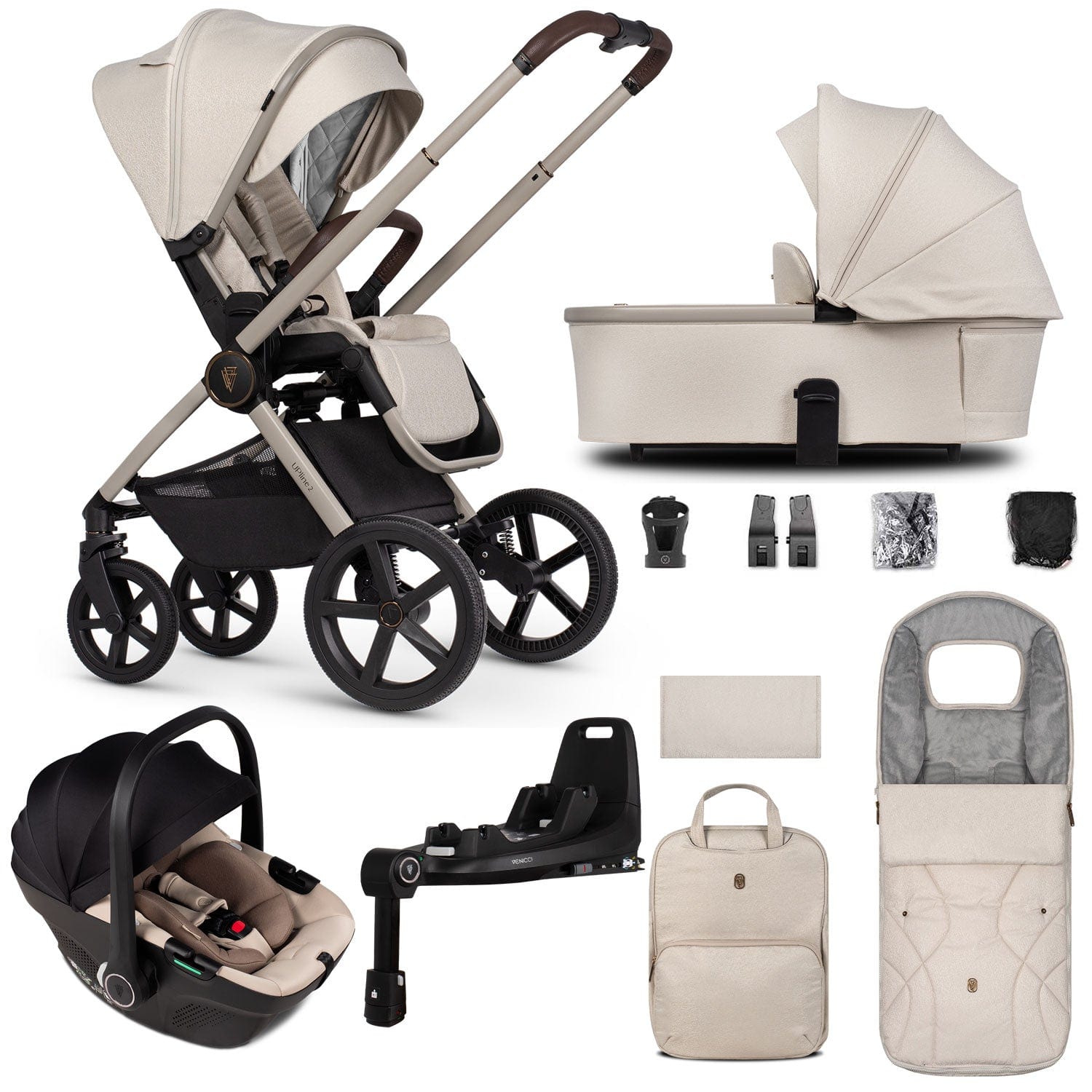 Venicci travel systems Venicci Tinum Upline 2 3 in 1 Travel System - Stone Beige 2001120411