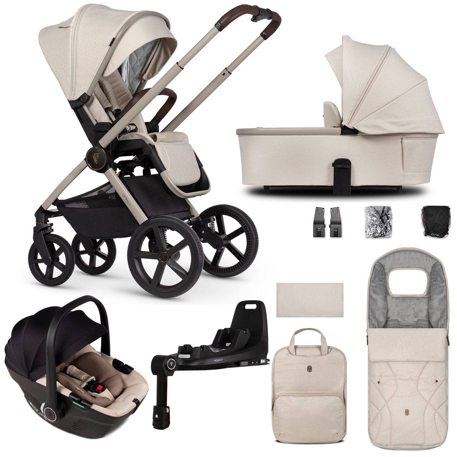 Venicci travel systems Venicci Tinum Upline 2 3 in 1 Travel System - Stone Beige 2001120411