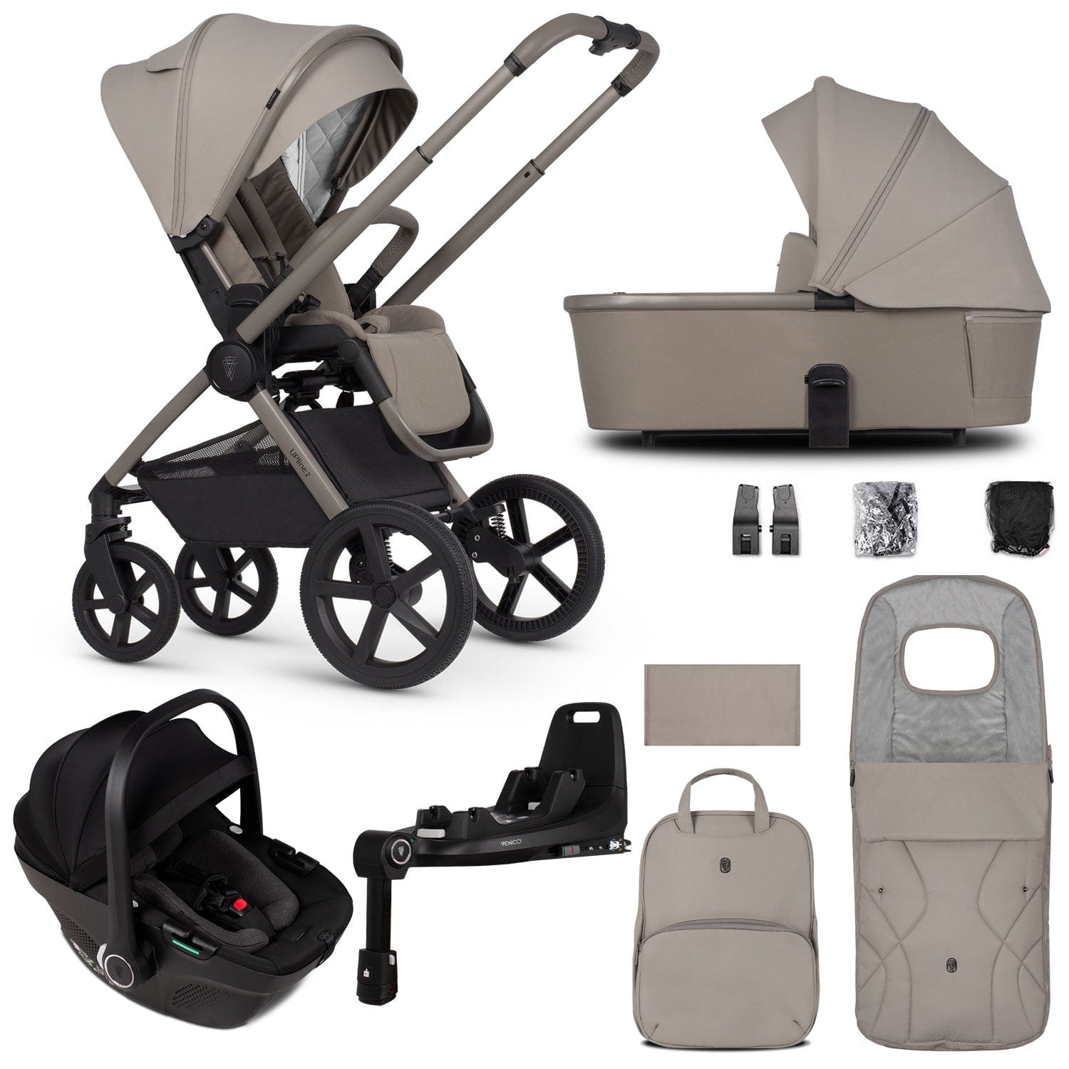 Venicci travel systems Venicci Tinum Upline 2 3 in 1 Travel System - Taupe 2001110415