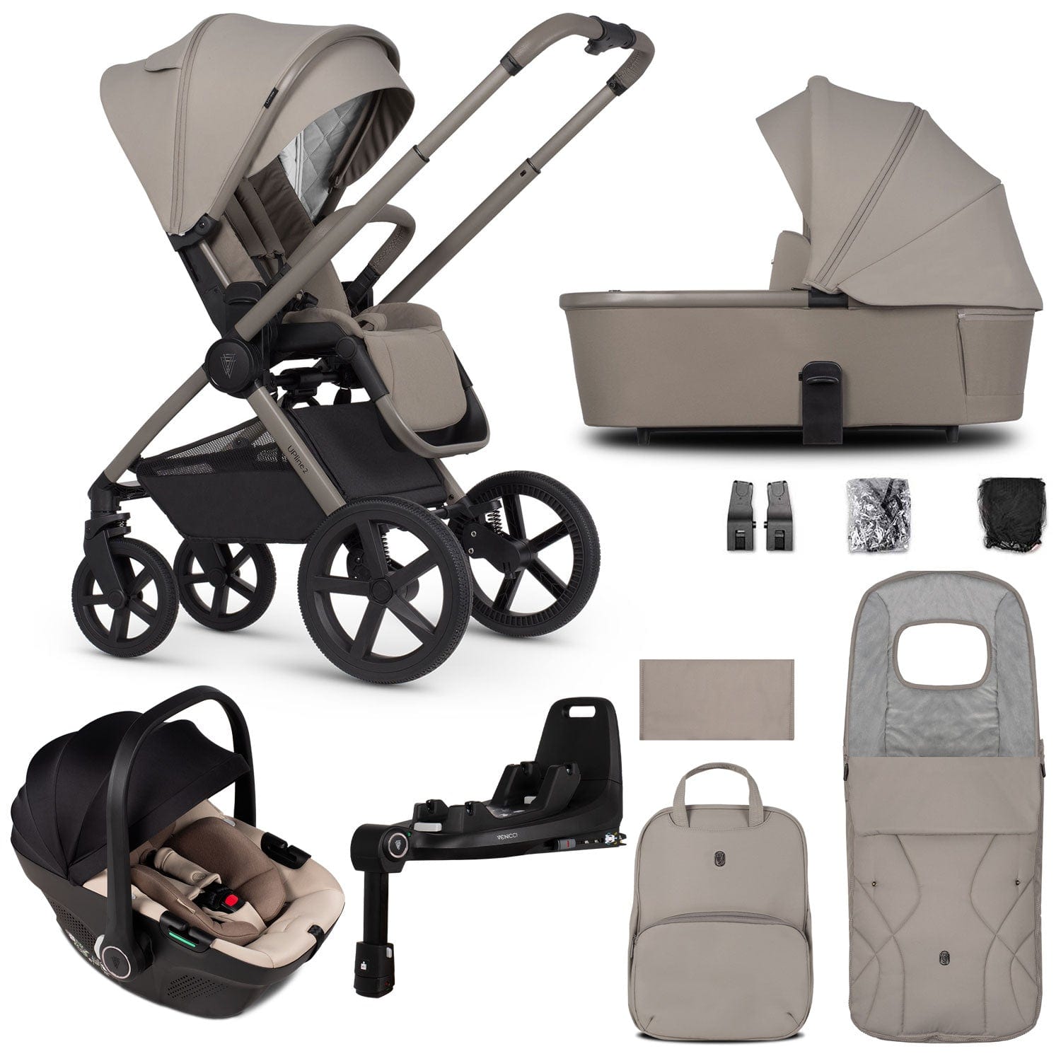 Venicci travel systems Venicci Tinum Upline 2 3 in 1 Travel System - Taupe 2001120415