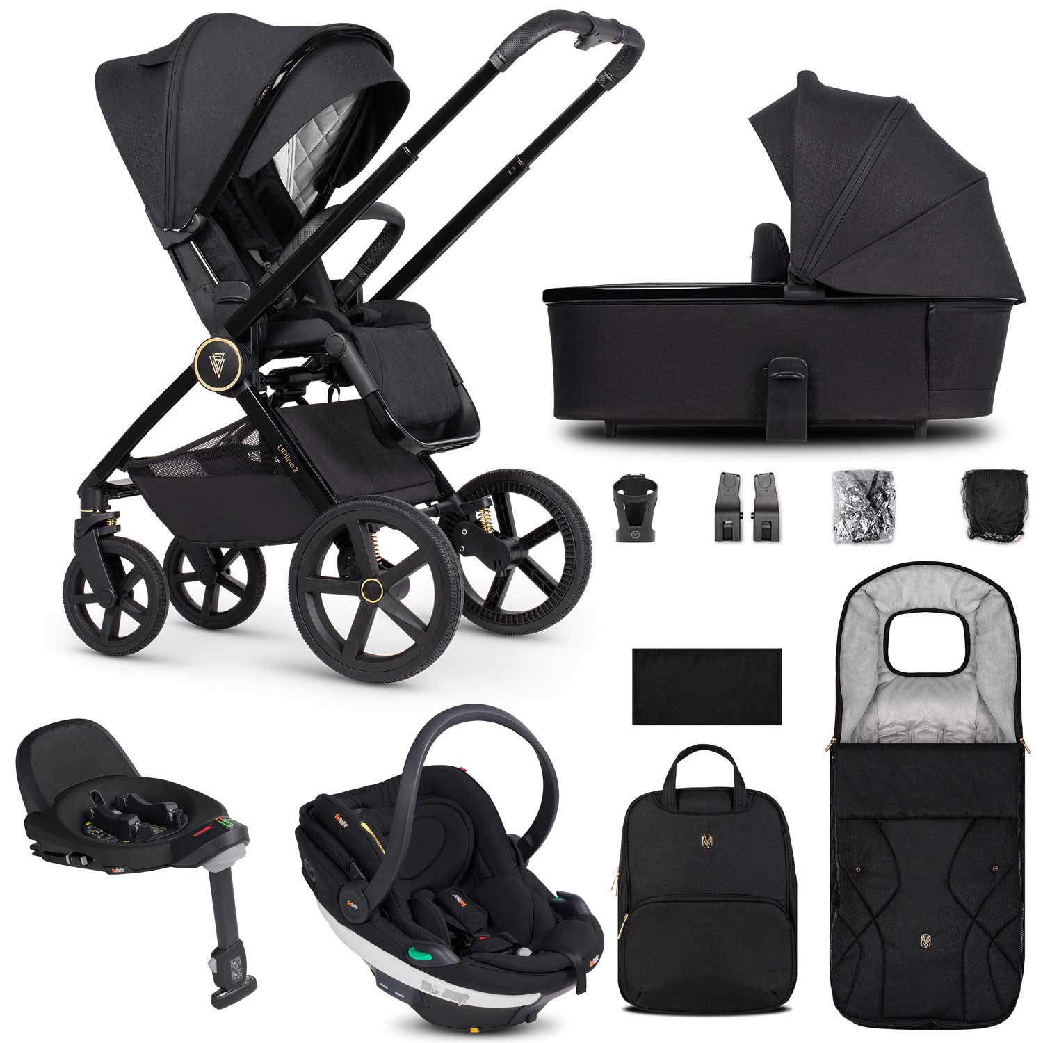 Venicci travel systems Venicci Tinum Upline 2 3in1 BeSafe Travel System - Black 19121-UPL-BEY-BLA