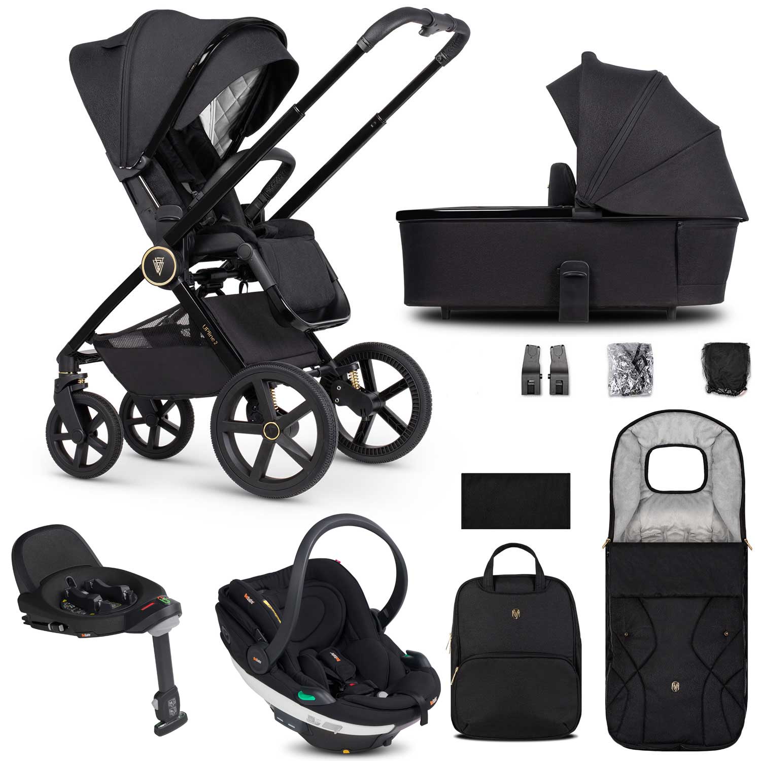 Venicci travel systems Venicci Tinum Upline 2 3in1 BeSafe Travel System - Black 19121-UPL-BEY-BLA