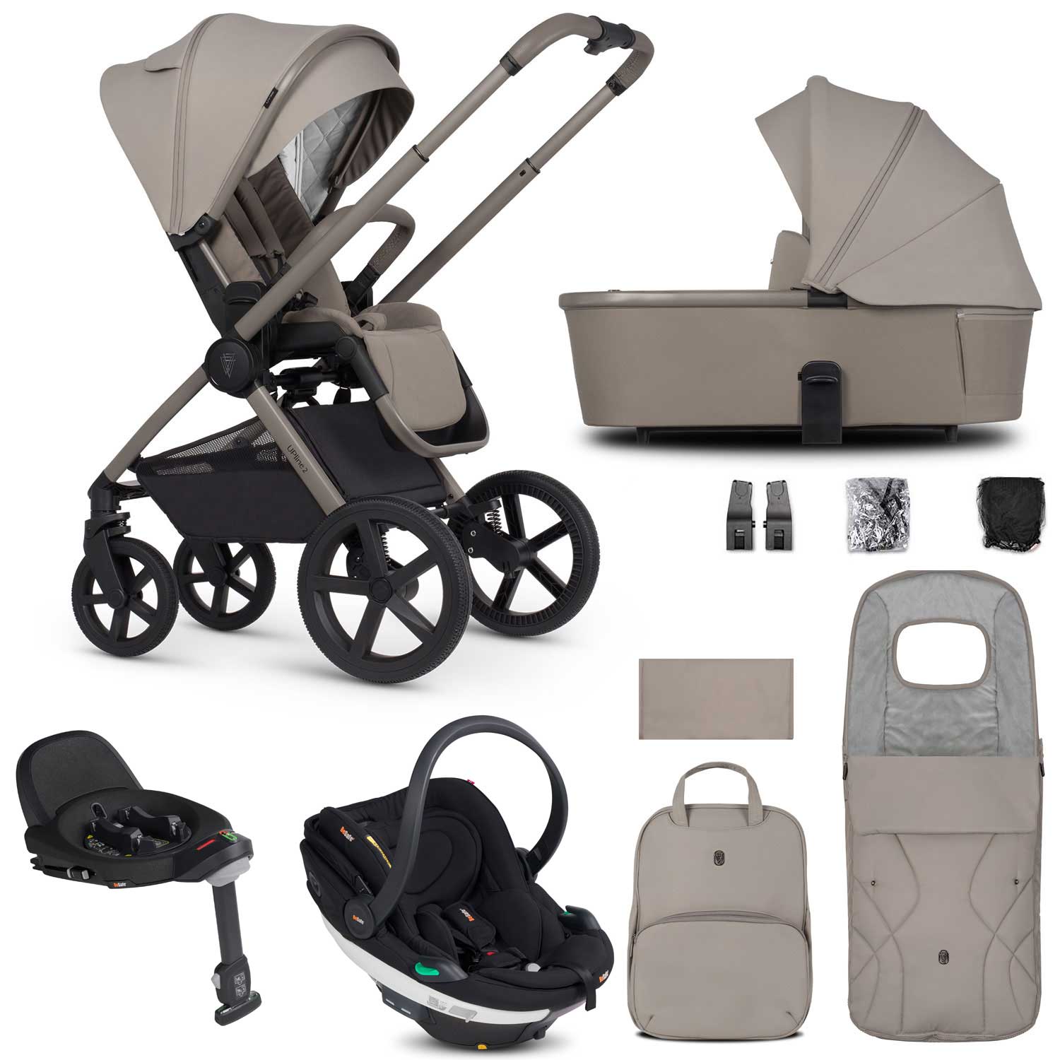 Venicci travel systems Venicci Tinum Upline 2 3in1 BeSafe Travel System - Taupe 19119-UPL-BEY-TAU