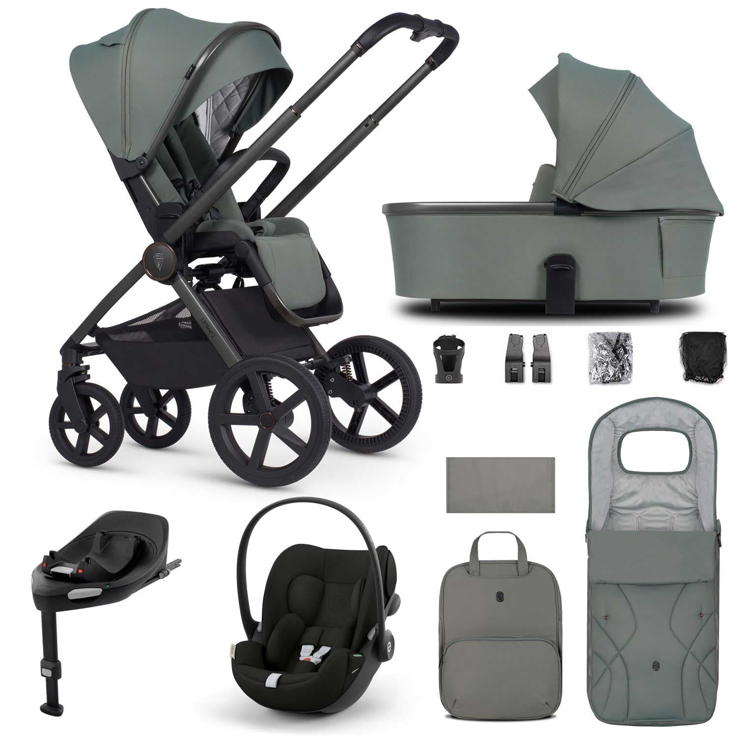 Venicci travel systems Venicci Tinum Upline 2 3in1 Cybex Travel System - Aloe 19101-UPL-CLG-ALO