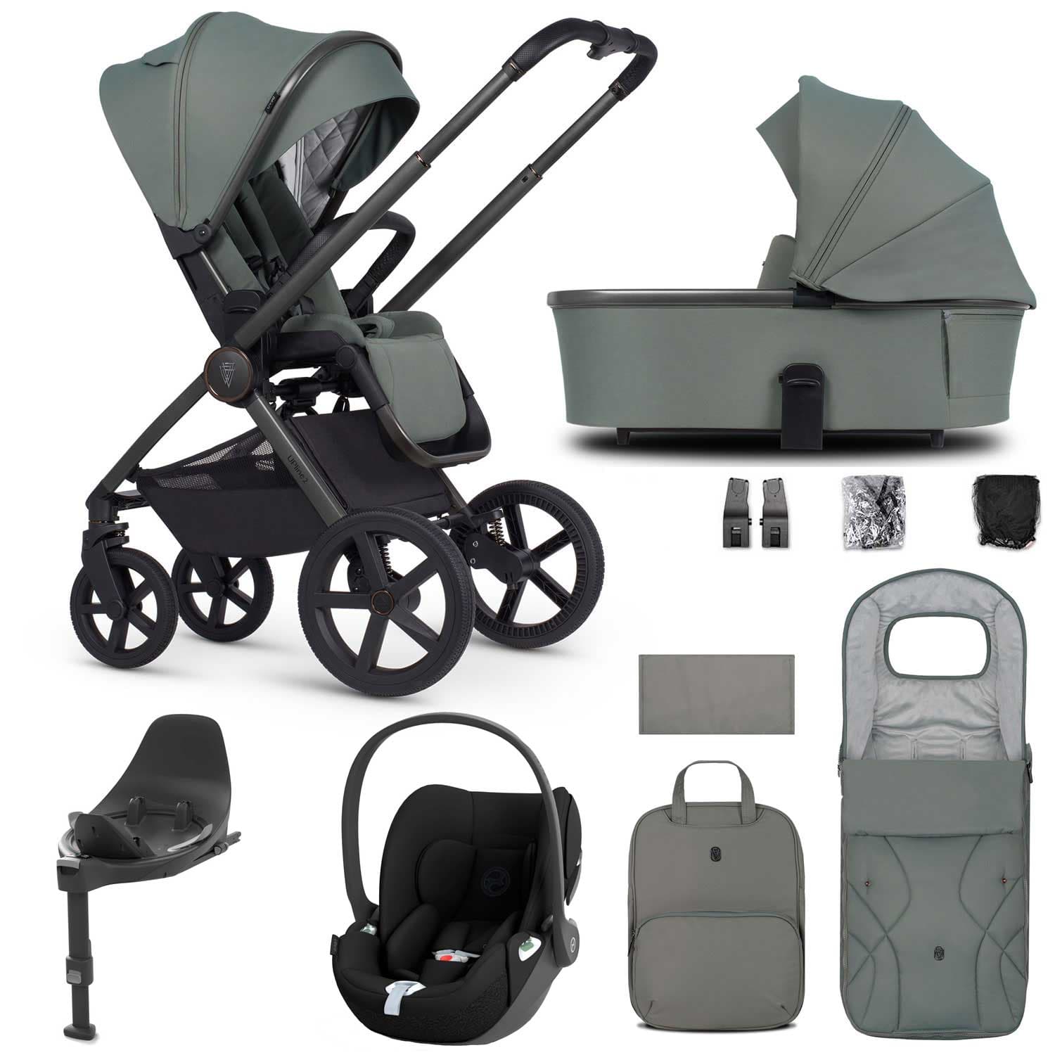 Venicci travel systems Venicci Tinum Upline 2 3in1 Cybex Travel System - Aloe 19106-UPL-CLT-ALO