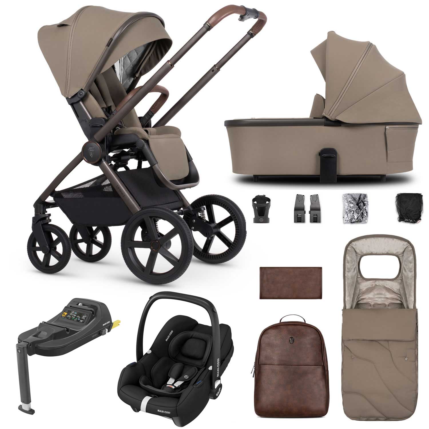 Venicci travel systems Venicci Tinum Upline 2 SE 3in1 Maxi-Cosi Travel System - Powder 19083-UPL-CAB-POW