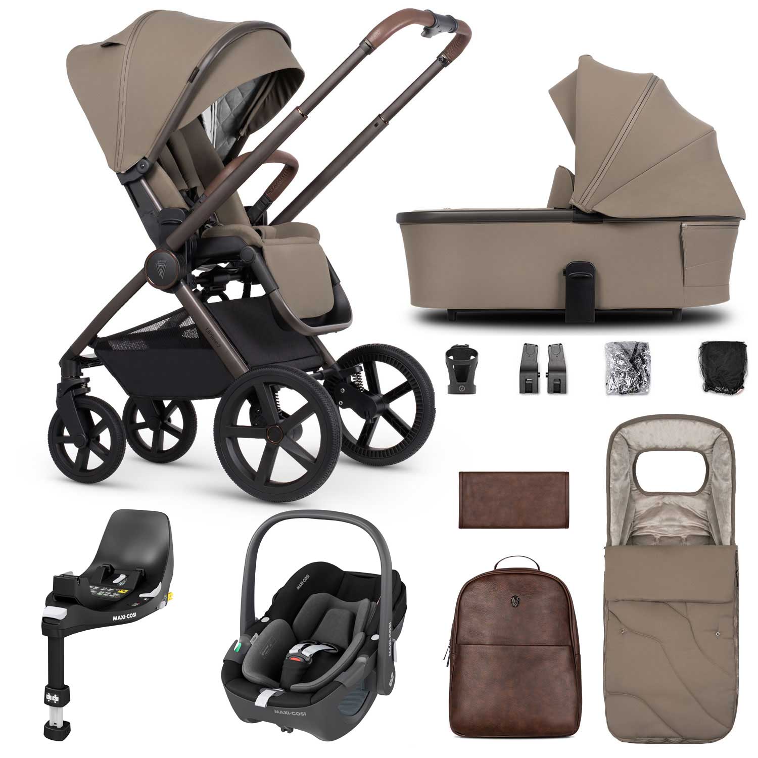 Venicci travel systems Venicci Tinum Upline 2 SE 3in1 Maxi-Cosi Travel System - Powder 19088-UPL-PEB-POW