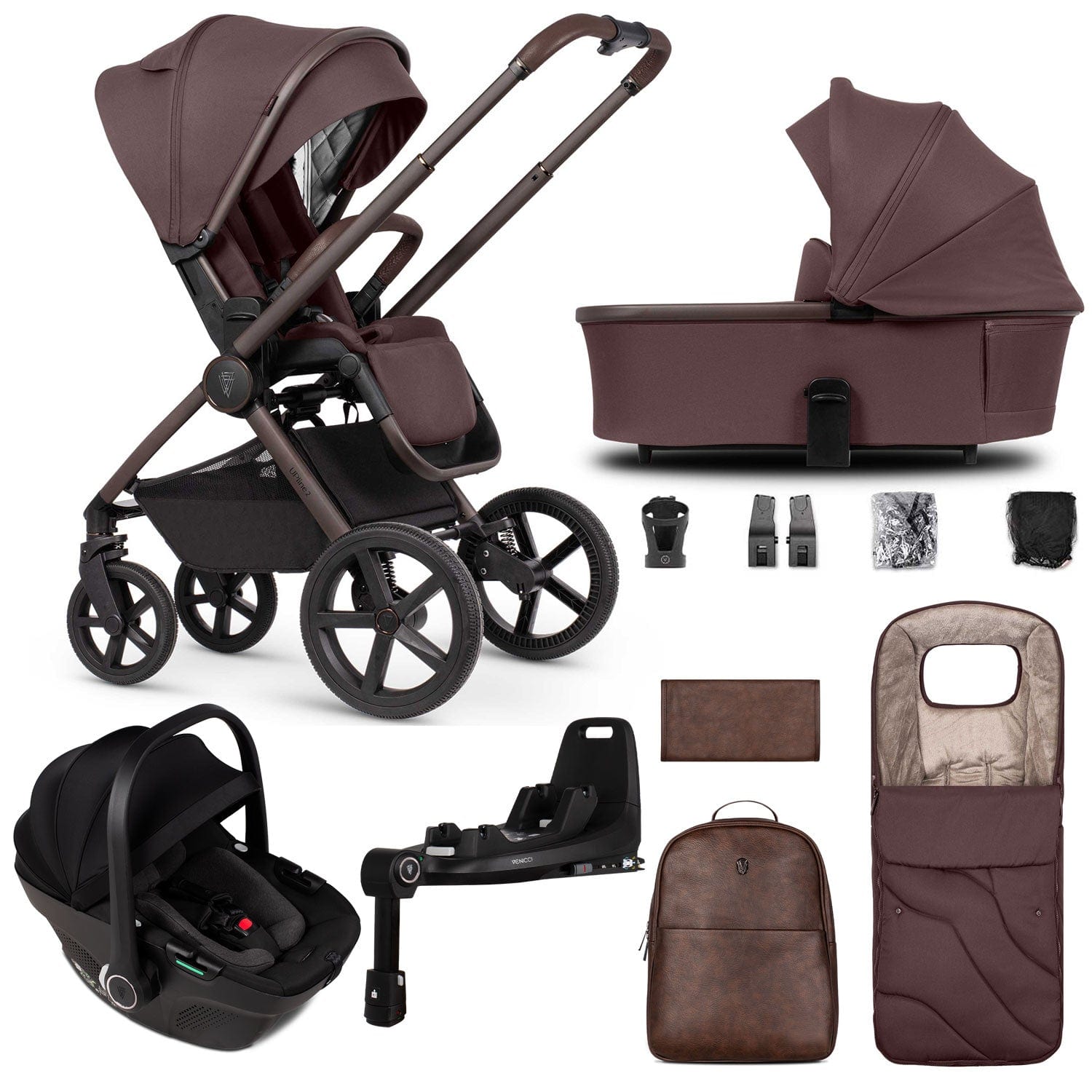 Venicci travel systems Venicci Tinum Upline 2 Special Edition 3 in 1 Travel System- Burgundy 2001010418