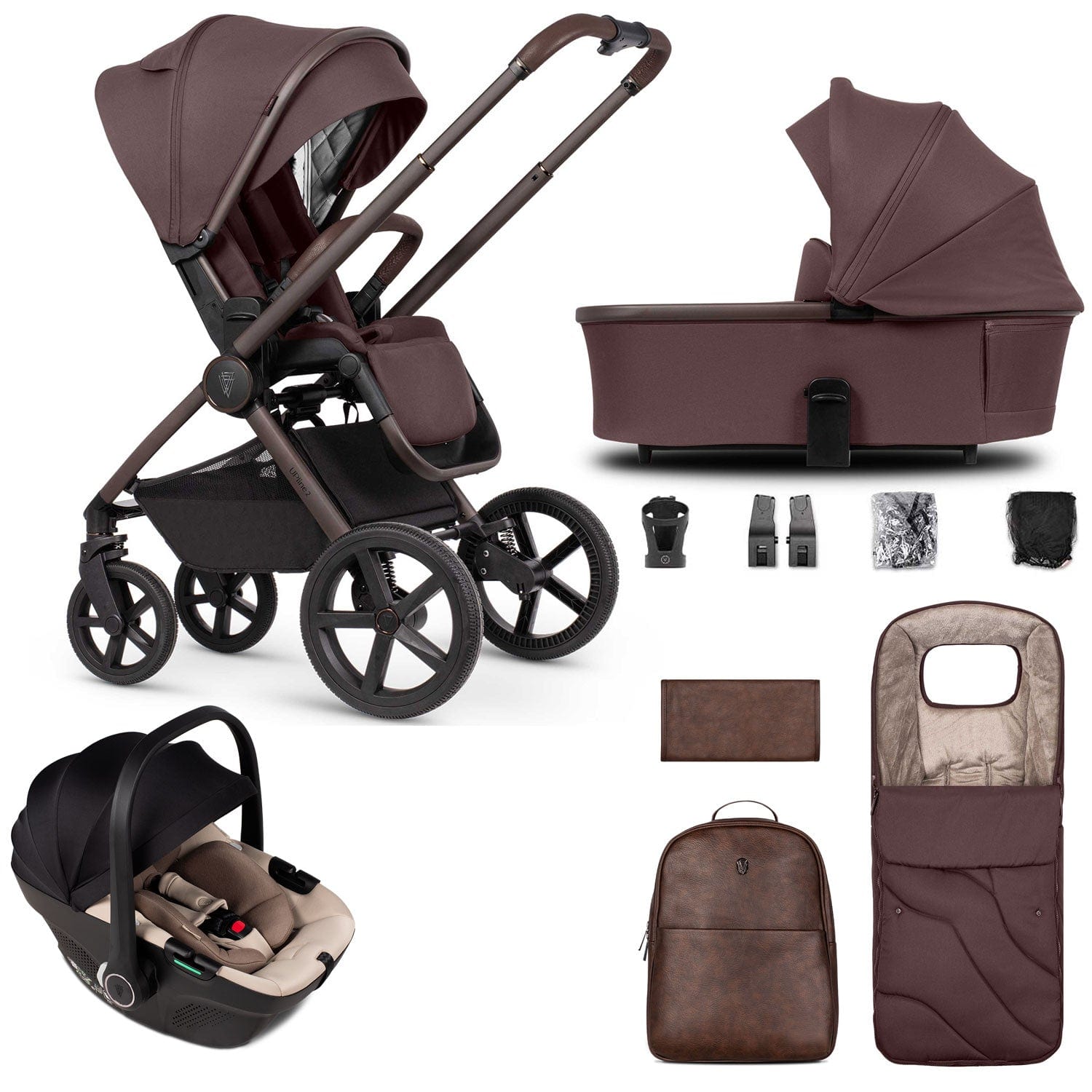 Venicci travel systems Venicci Tinum Upline 2 Special Edition 3 in 1 Travel System- Burgundy 2001020318