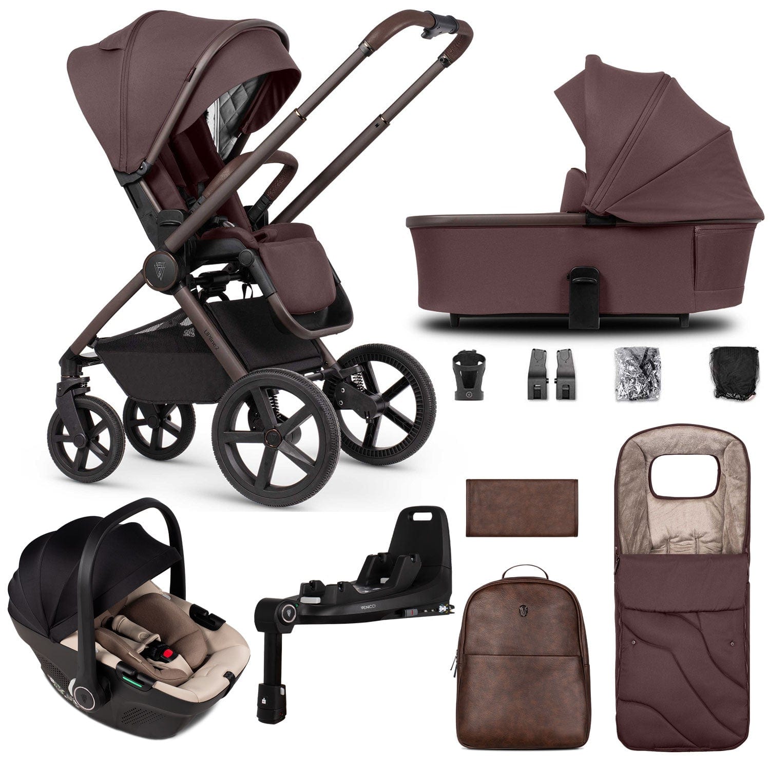 Venicci travel systems Venicci Tinum Upline 2 Special Edition 3 in 1 Travel System- Burgundy 2001020418
