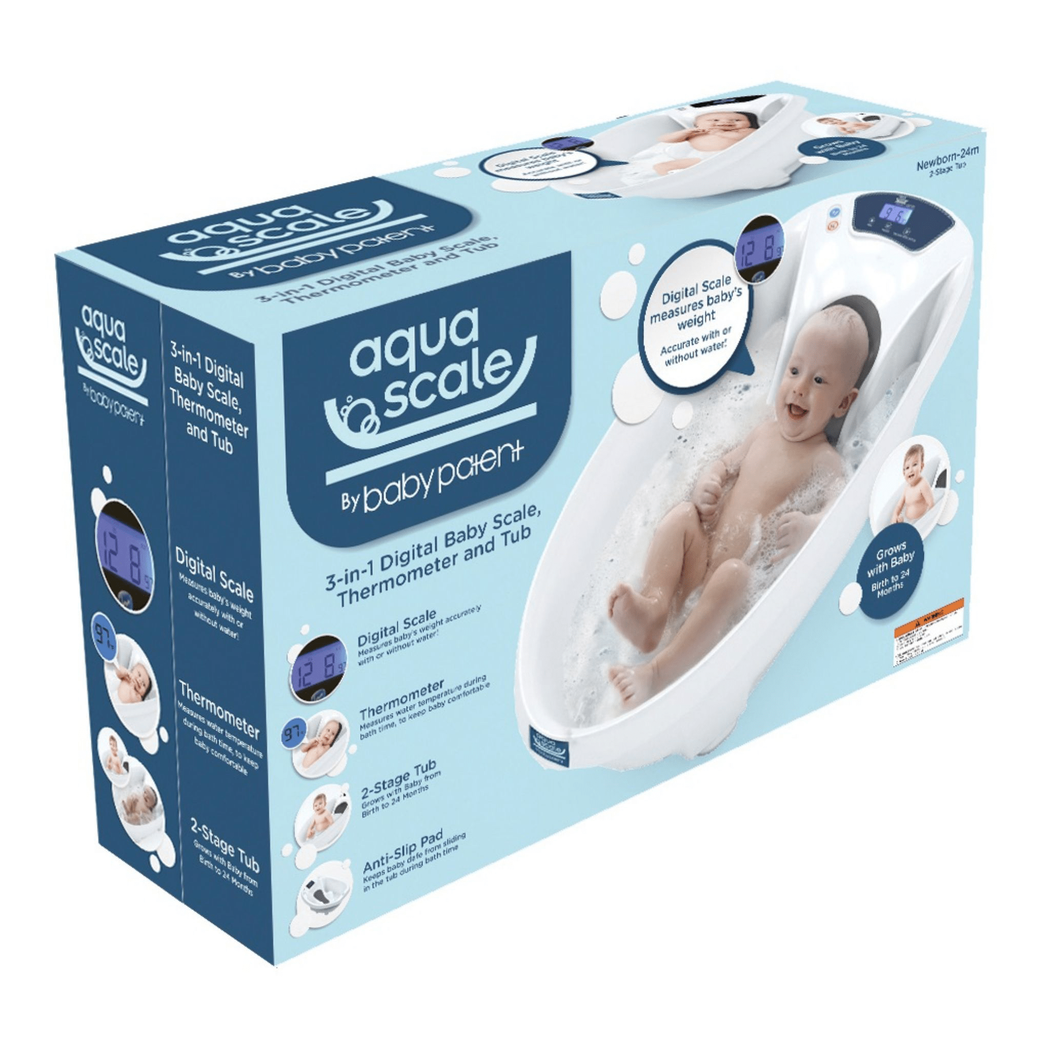 Aqua Scale baby bathing Aqua Scale V3 Digital Baby Bath White 20-40-001