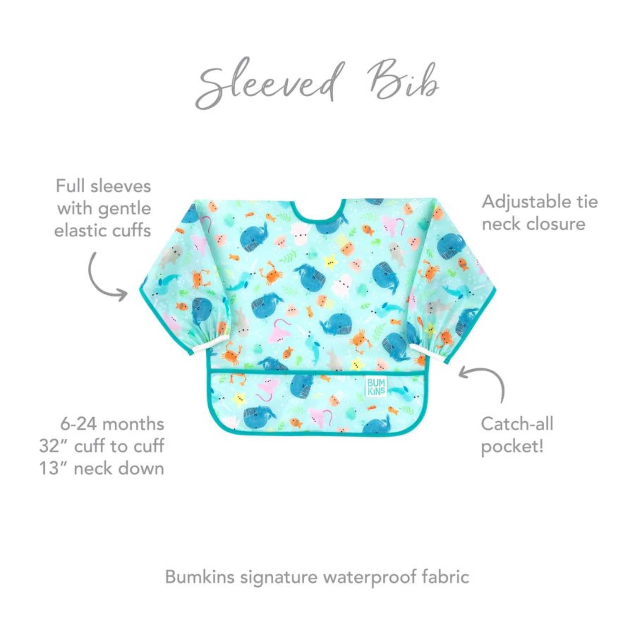 Babys-Mart Bumkins Sleeved Bib Ocean Life BUMKSU43
