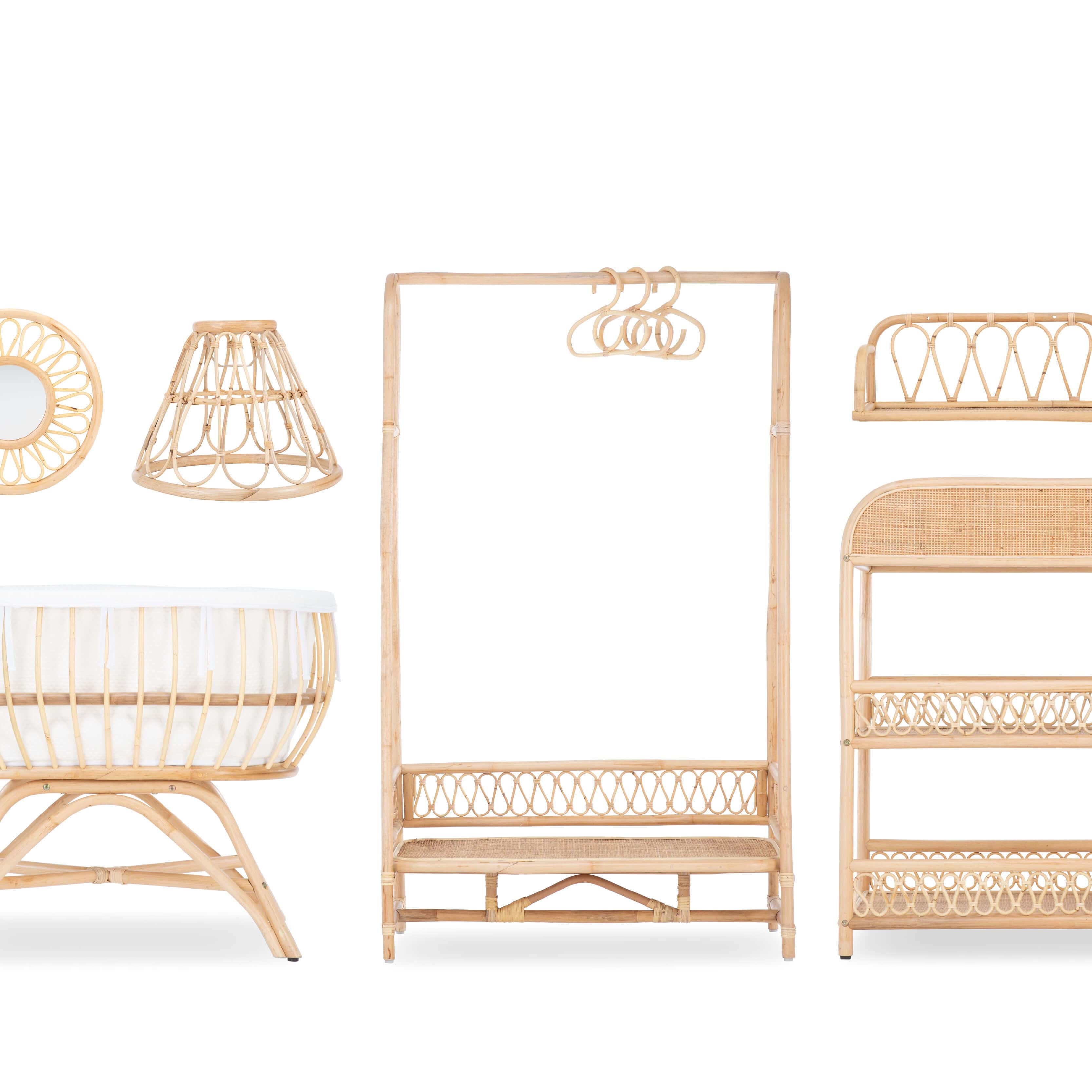 Babys-Mart CuddleCo Aria 7 Piece Room Set - Rattan FRN/CUD/151137