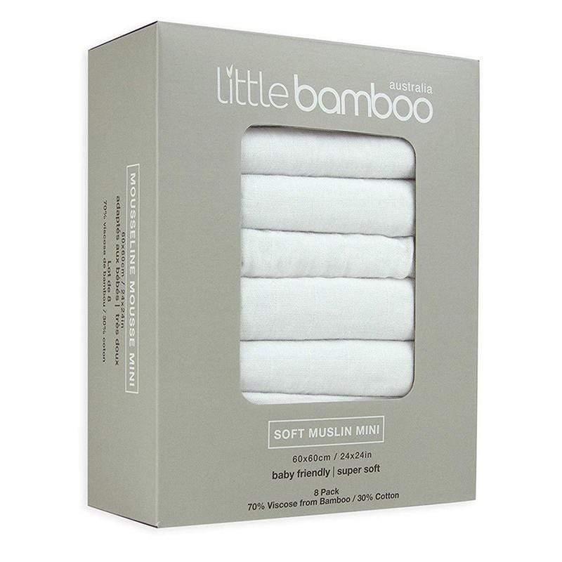 Little Bamboo Pack of 8 Muslin Squares