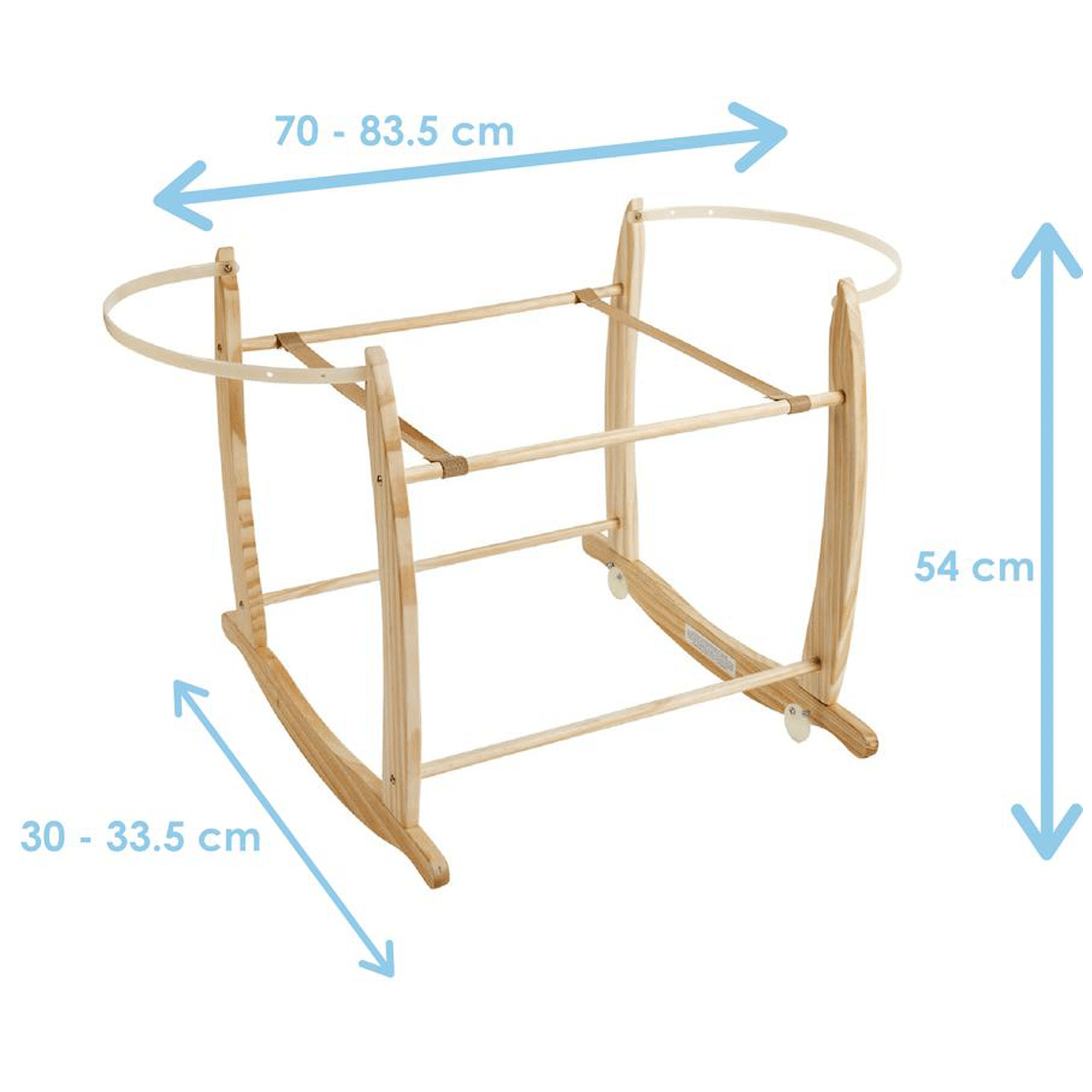 Clair De Lune moses basket stands Clair De Lune Deluxe Rocking Moses Stand Natural cl4281NL