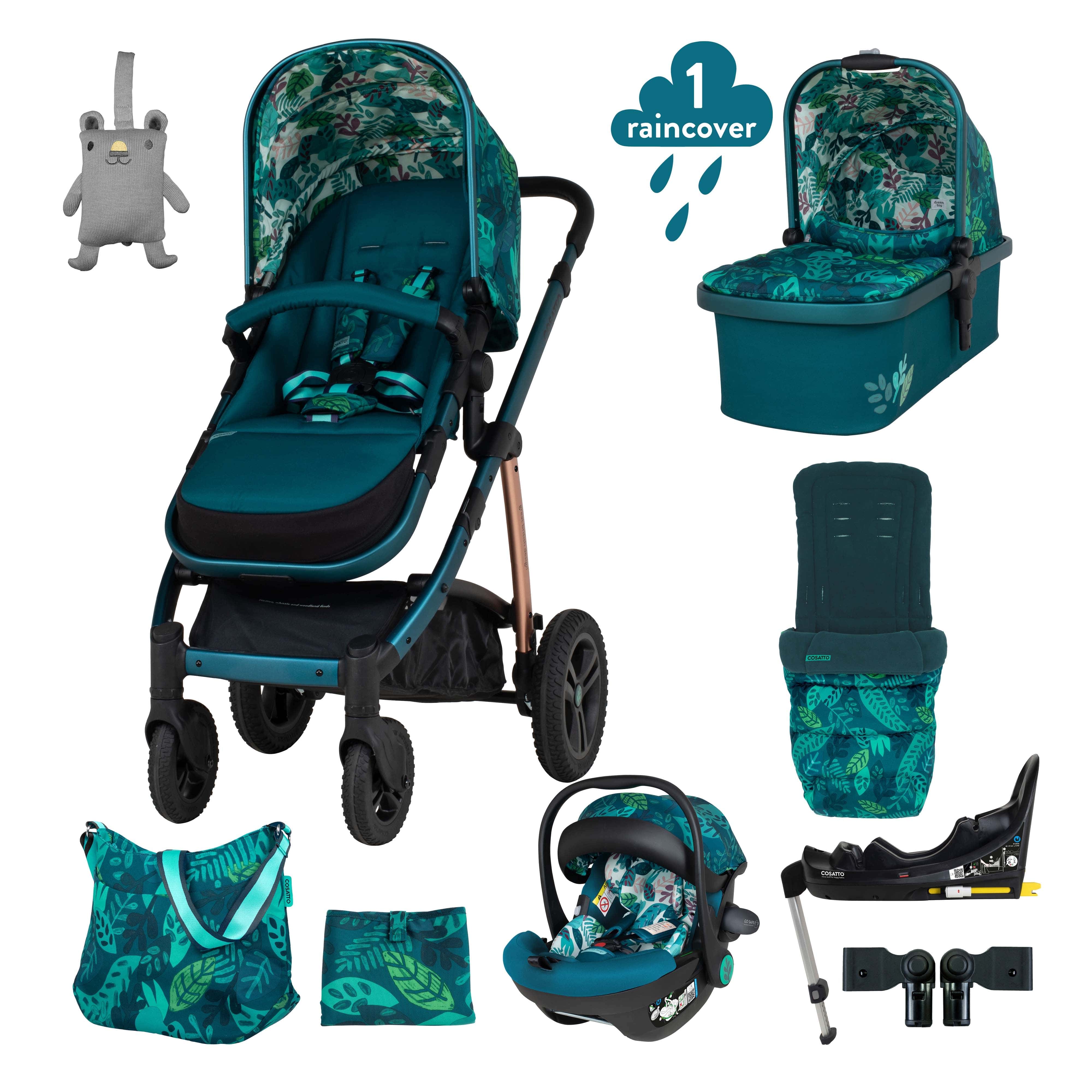 Cosatto travel systems Cosatto Wow 2 Acorn Everything Travel System Midnight Jungle CT5291